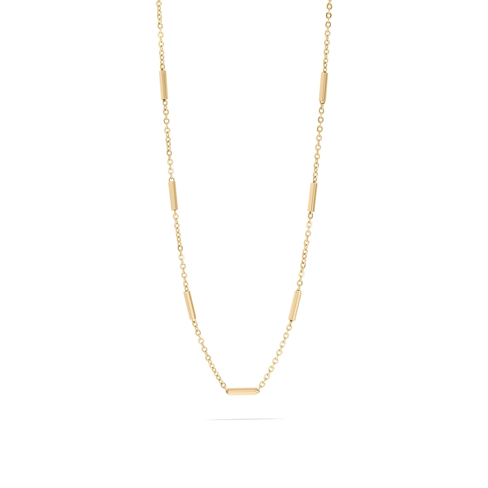 18K Gold Necklace – Minimalist Satellite Chain With Dainty Bar | Stainless Steel Jewelry - Necklaces | Sunflower Soul Boutique