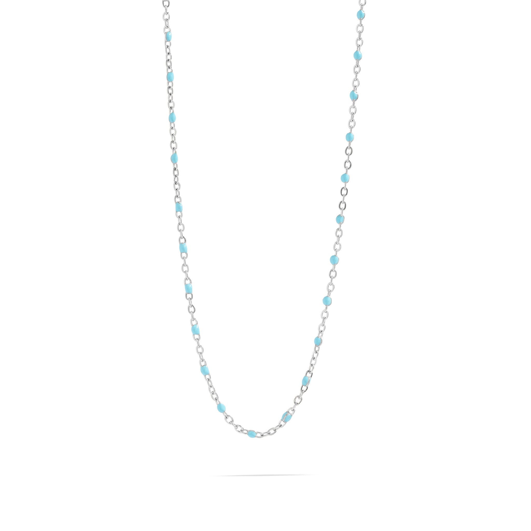 18K Gold Necklace – Turquoise Bead Chain | Boho Style Jewelry, Stainless Steel - Necklaces | Sunflower Soul Boutique