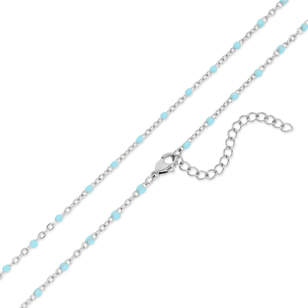 18K Gold Necklace – Turquoise Bead Chain | Boho Style Jewelry, Stainless Steel - Necklaces | Sunflower Soul Boutique