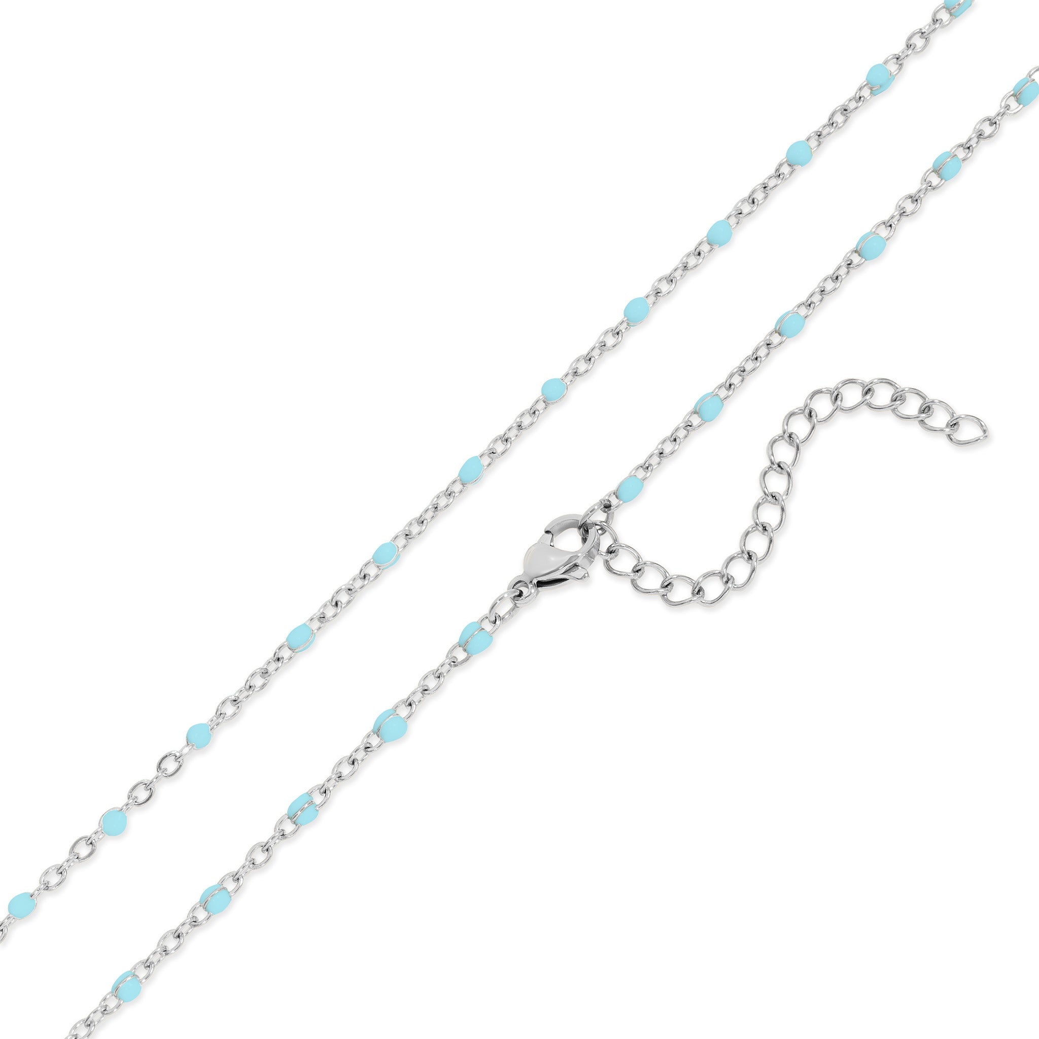 18K Gold Necklace – Turquoise Bead Chain | Boho Style Jewelry, Stainless Steel - Necklaces | Sunflower Soul Boutique