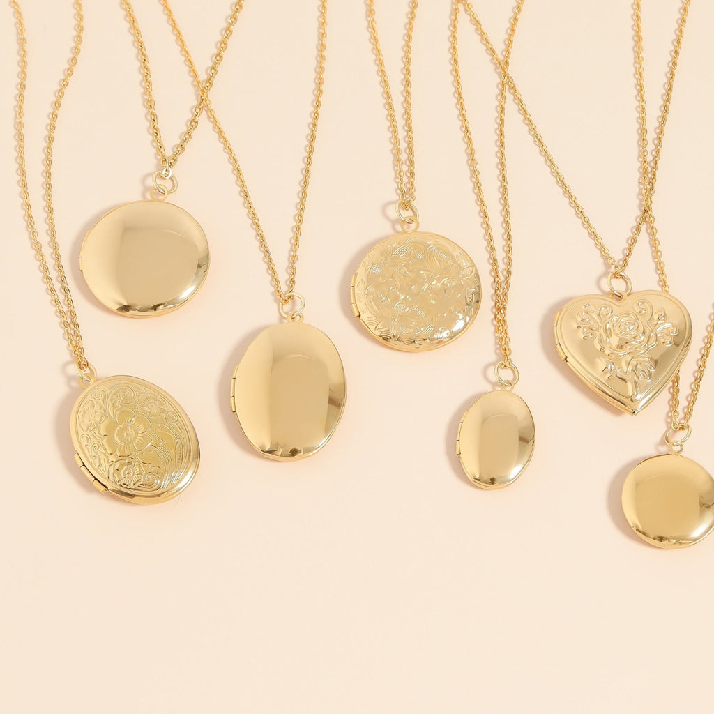 18K Gold Oval Locket – Waterproof Gold Locket Pendant | Hypoallergenic Jewelry Gift - charm | Sunflower Soul Boutique