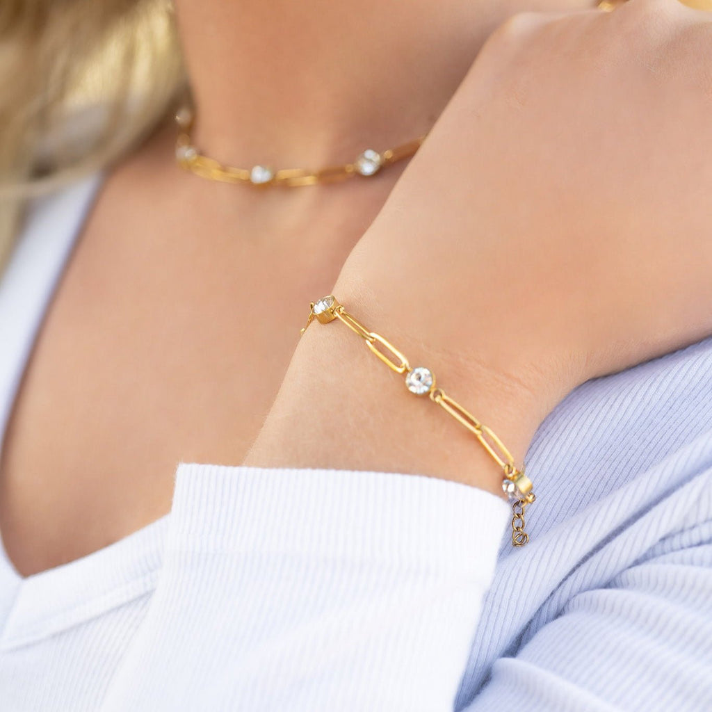 18K Gold Paperclip Bracelet – Hypoallergenic Stainless Steel Chain Jewelry - Bracelets | Sunflower Soul Boutique