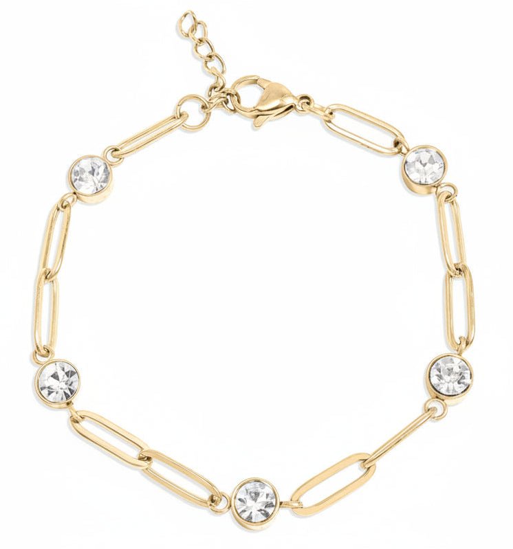 18K Gold Paperclip Bracelet – Hypoallergenic Stainless Steel Chain Jewelry - Bracelets | Sunflower Soul Boutique
