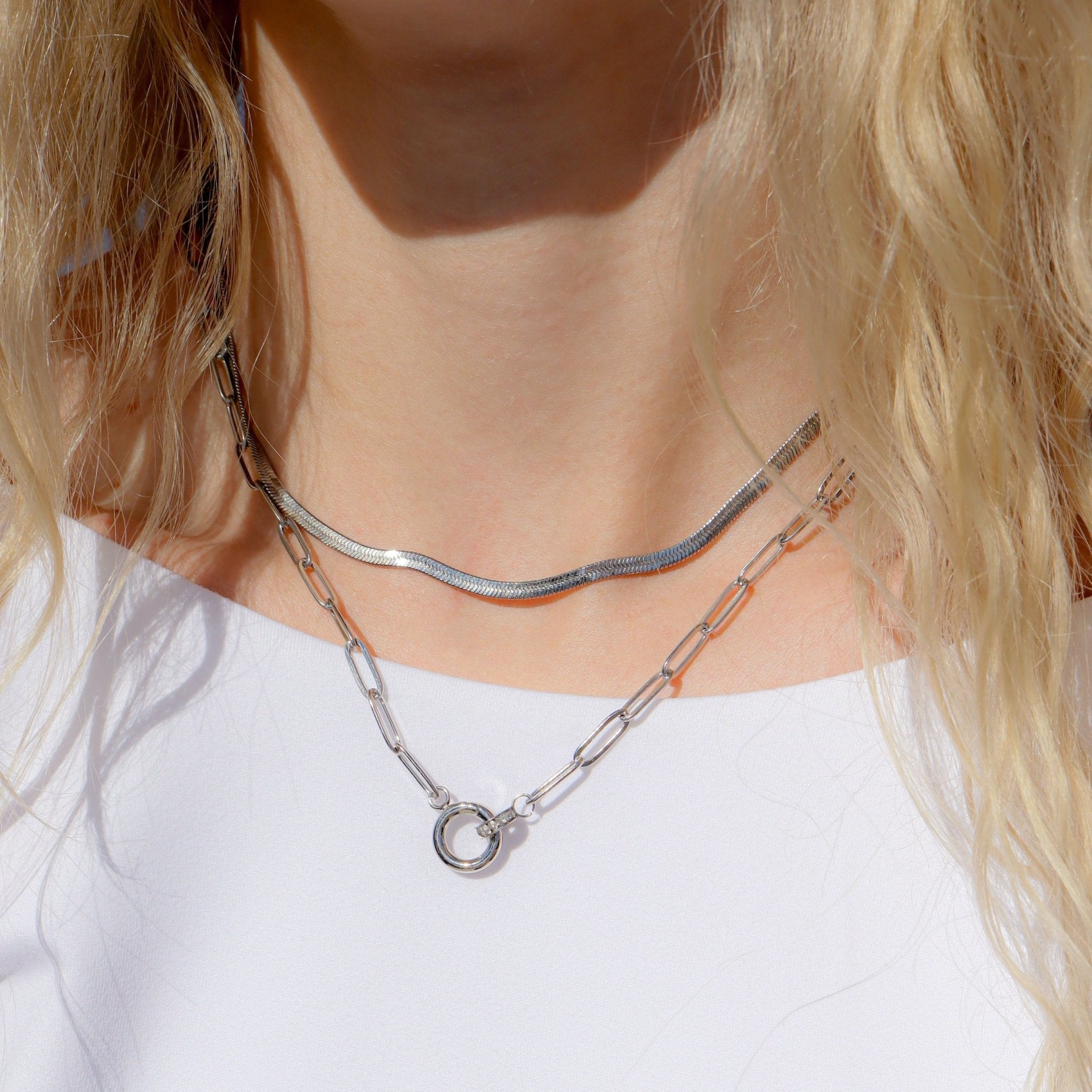 18K Gold Paperclip Necklace – Elegant Gold Chain With Carabiner Clasp Charm - Necklaces | Sunflower Soul Boutique