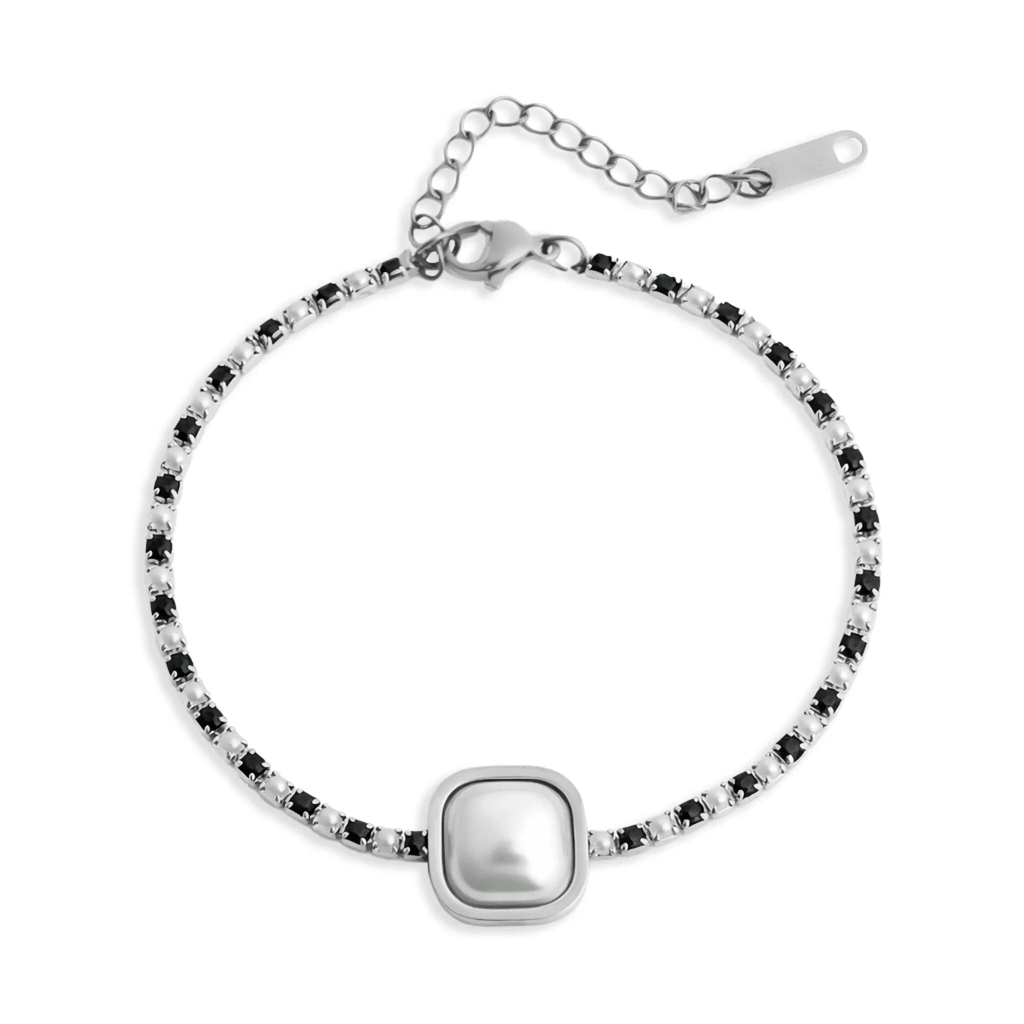 18K Gold Pearl Bracelet – Two Tone Stainless Steel Jewelry With Secure Clasp - Bracelets | Sunflower Soul Boutique