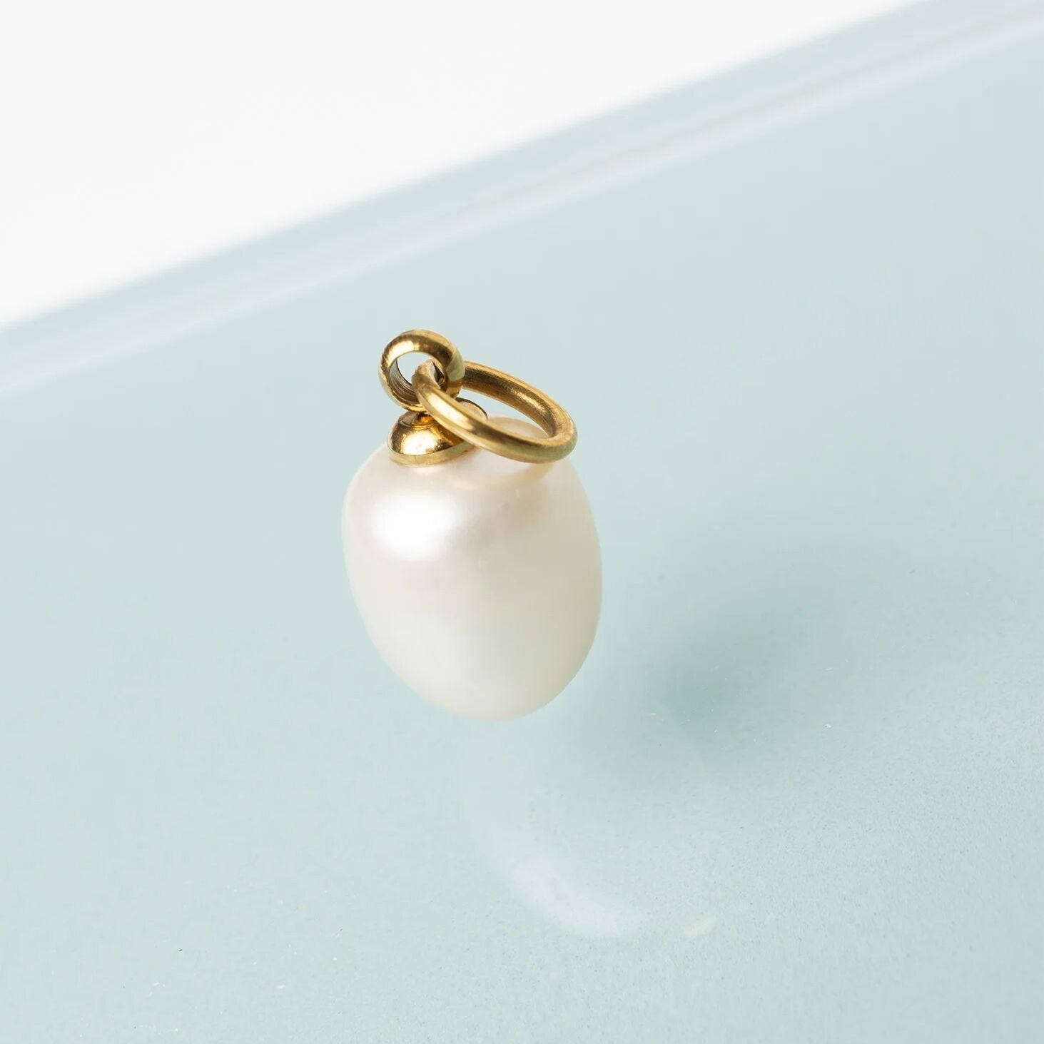18K Gold Pearl Charm – Durable Gold Plated Charm With Freshwater Pearl Jewelry - Charms | Sunflower Soul Boutique