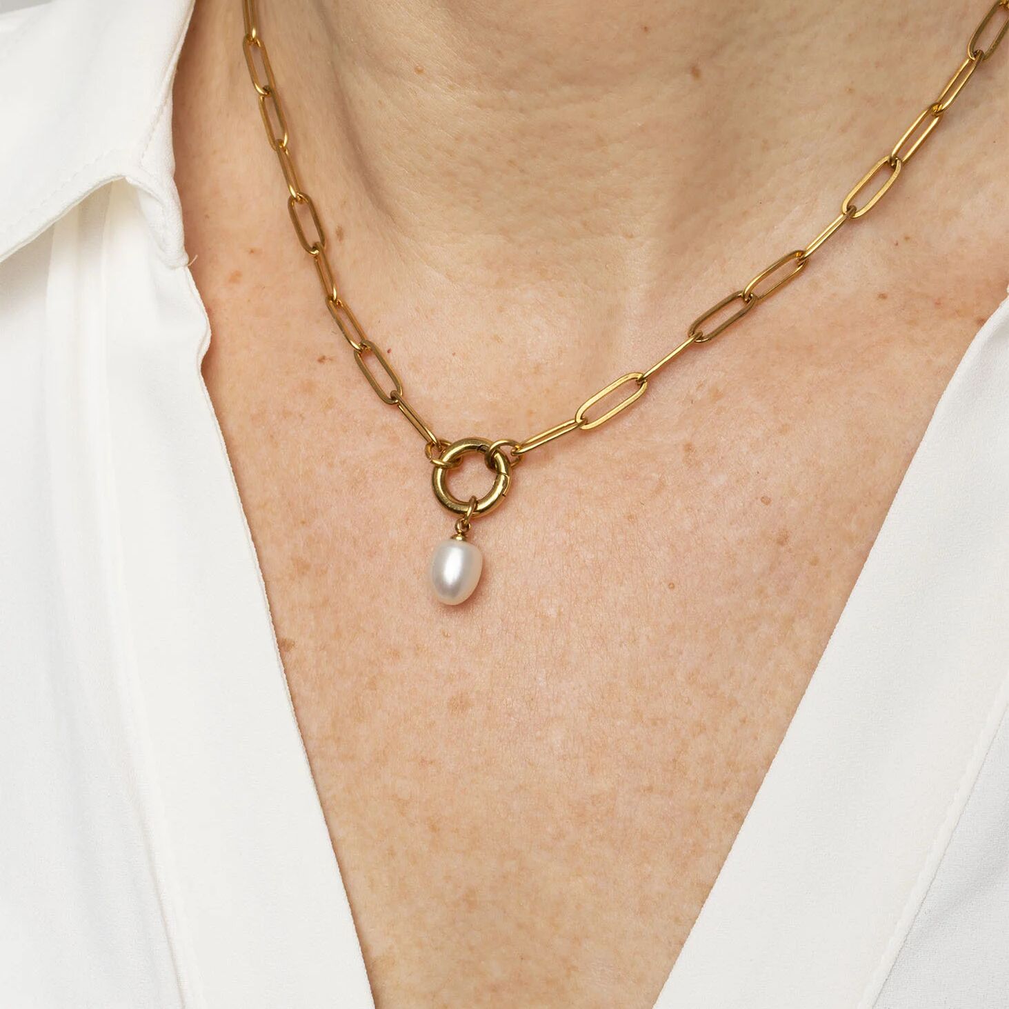 18K Gold Pearl Charm – Durable Gold Plated Charm With Freshwater Pearl Jewelry - Charms | Sunflower Soul Boutique