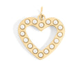 18K Gold Pearl Charm – Heart Shaped Stainless Steel Charm | PVD Coated Jewelry - charm | Sunflower Soul Boutique