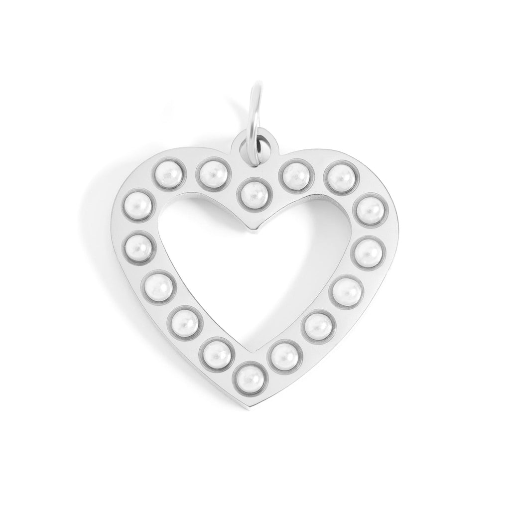18K Gold Pearl Charm – Heart Shaped Stainless Steel Charm | PVD Coated Jewelry - charm | Sunflower Soul Boutique