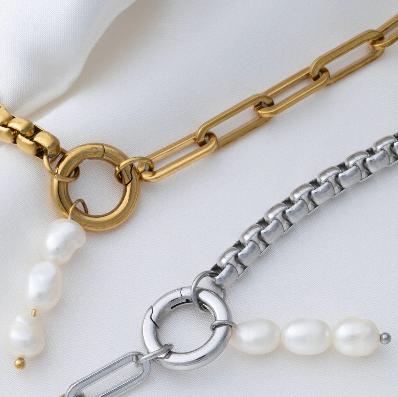 18K Gold Pearl Charm – Tarnish Resistant Stainless Steel Triple Pearl Pendant - Charms | Sunflower Soul Boutique
