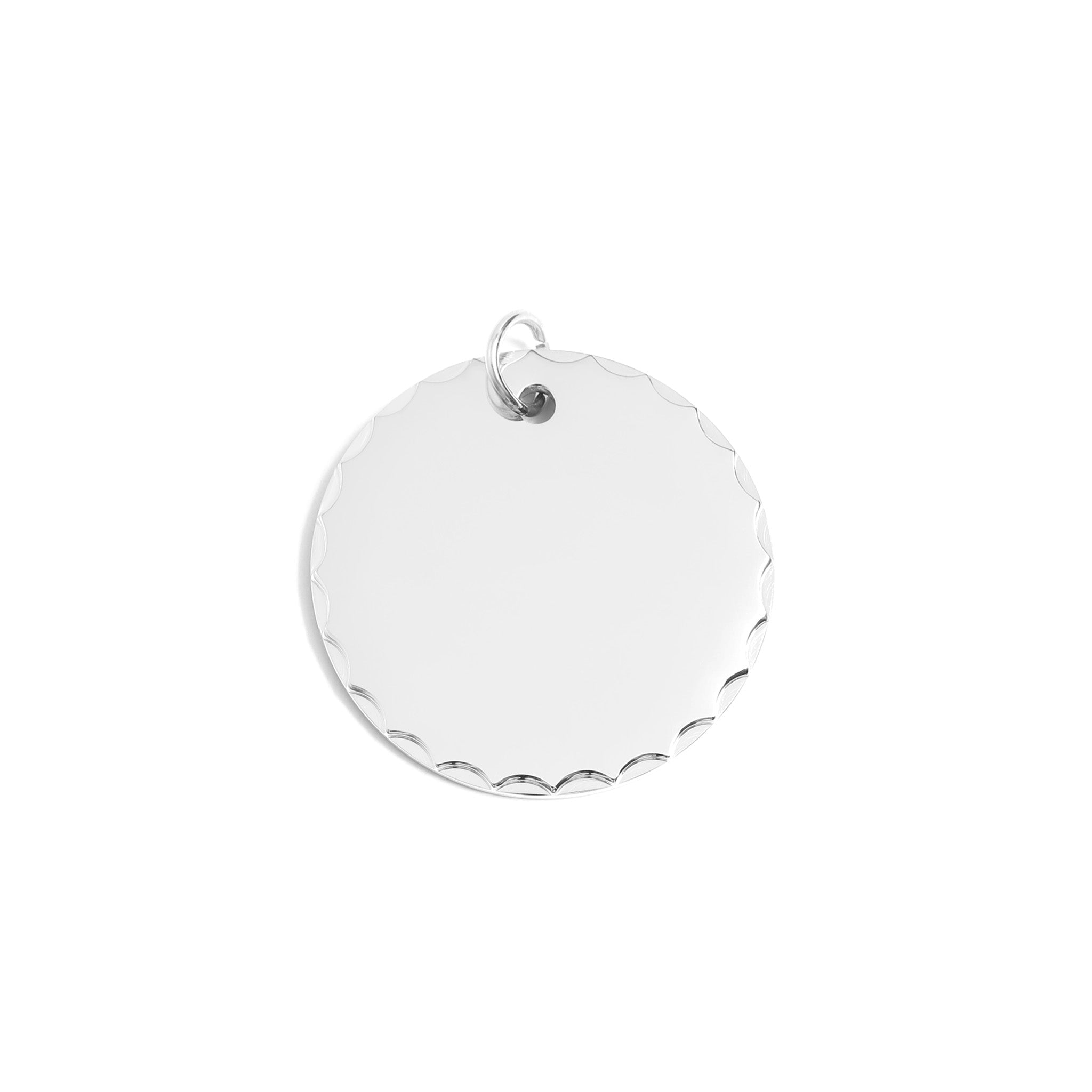 18K Gold Pendant - Durable Round Stainless Steel Pendant With Grooved Design - Pendants | Sunflower Soul Boutique