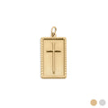 18K Gold Pendant – Square Cross Charm | Hypoallergenic Stainless Steel Jewelry - Pendants | Sunflower Soul Boutique