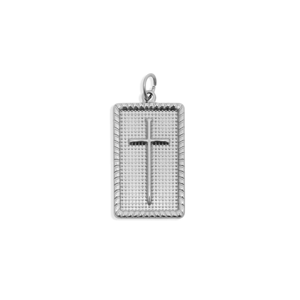 18K Gold Pendant – Square Cross Charm | Hypoallergenic Stainless Steel Jewelry - Pendants | Sunflower Soul Boutique