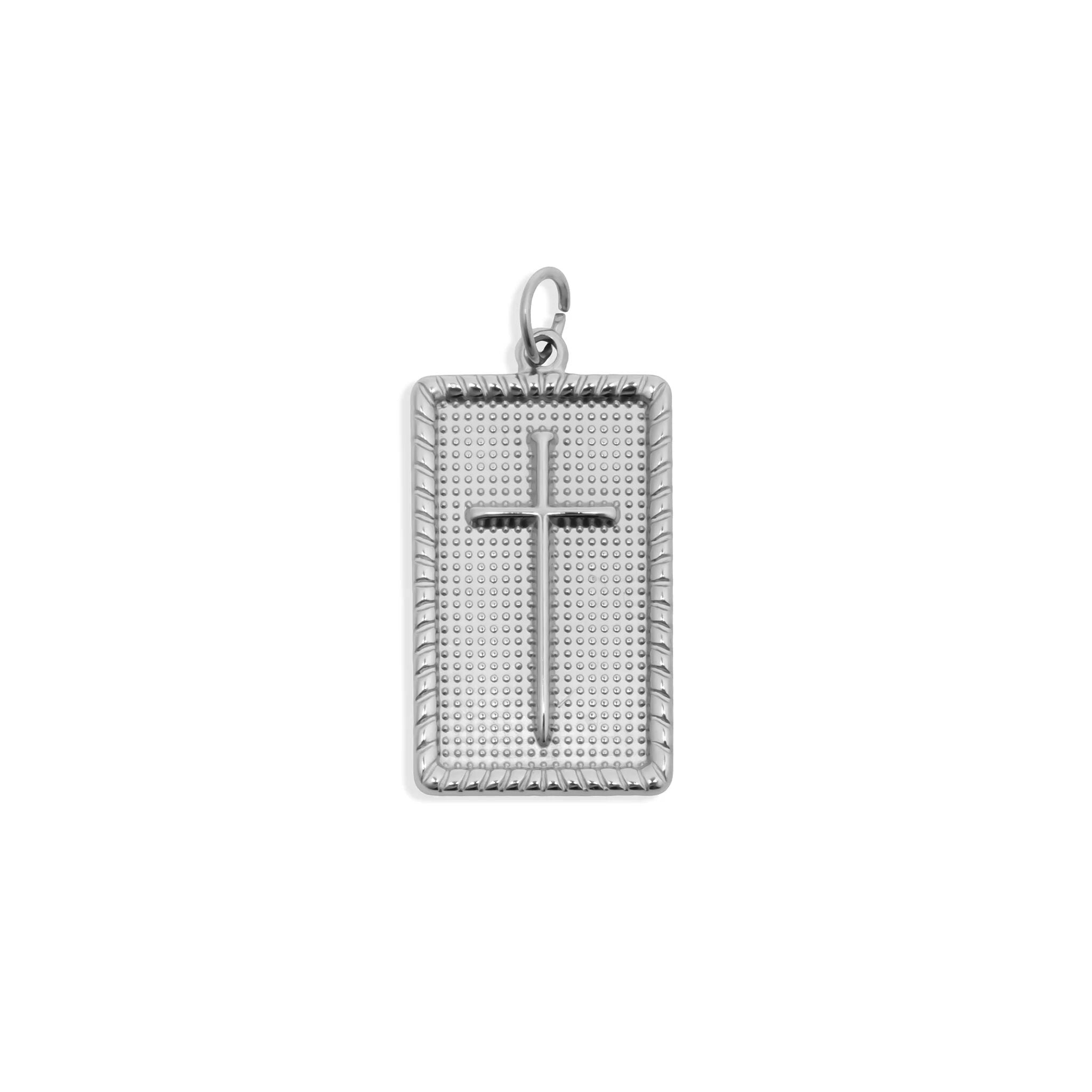 18K Gold Pendant – Square Cross Charm | Hypoallergenic Stainless Steel Jewelry - Pendants | Sunflower Soul Boutique