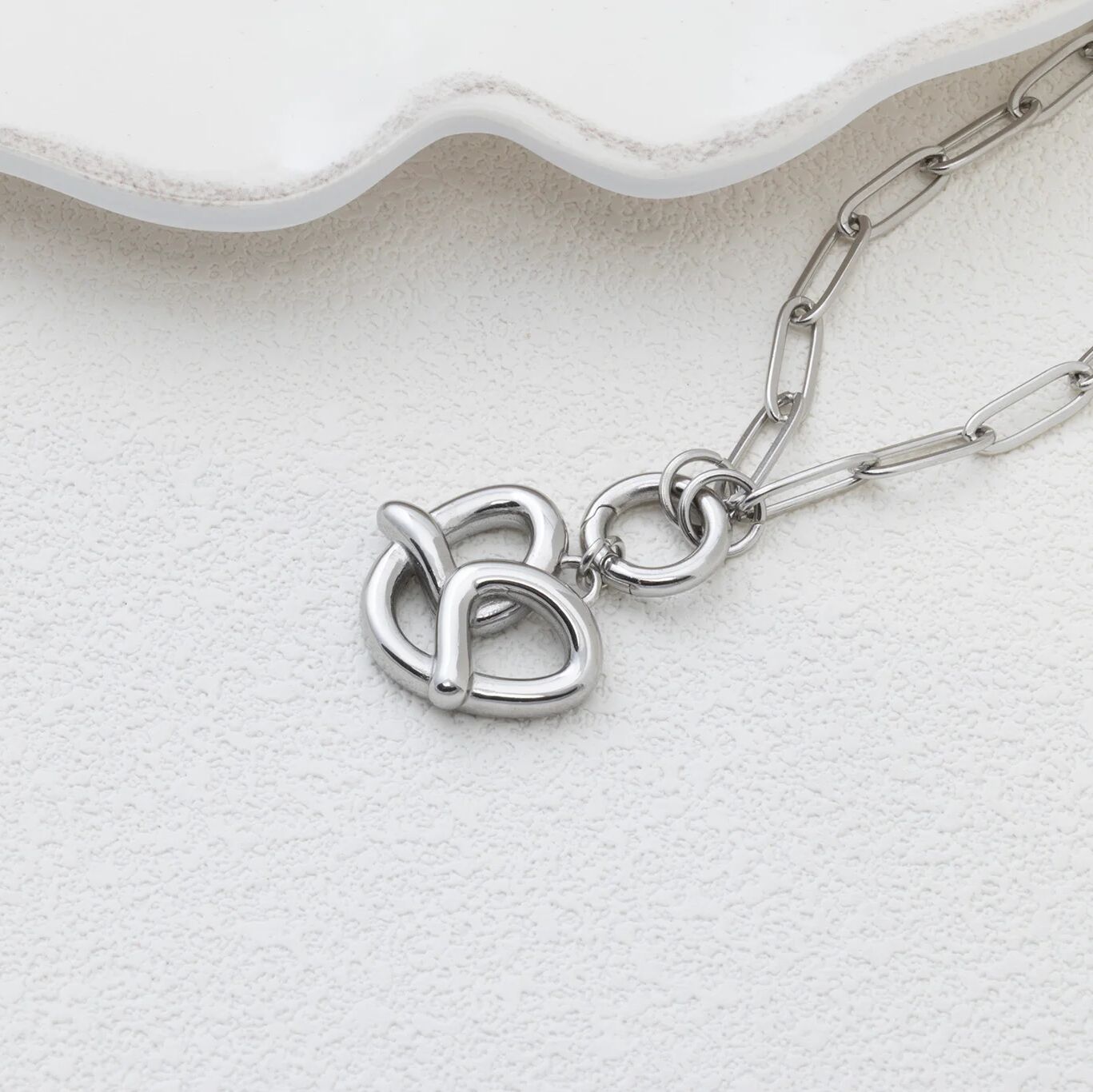 18K Gold Pretzel Charm – Polished Gold Finish Stainless Steel Charm with Jump Ring - Charms | Sunflower Soul Boutique