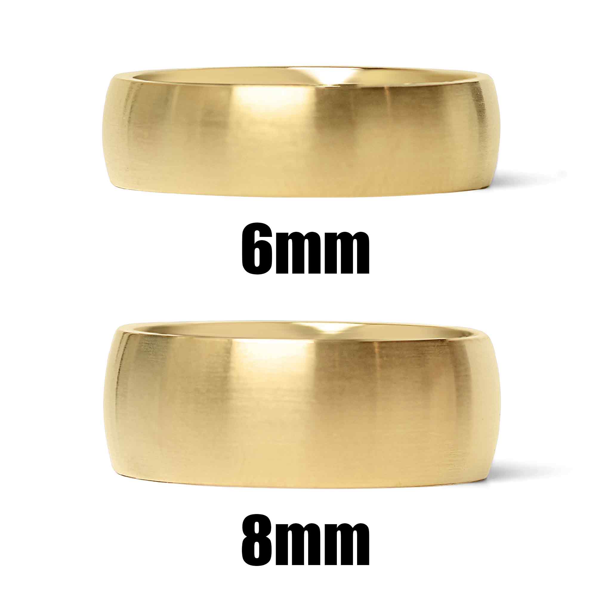 18K Gold PVD Ring – Hypoallergenic Stainless Steel Brushed Matte Band - Rings | Sunflower Soul Boutique