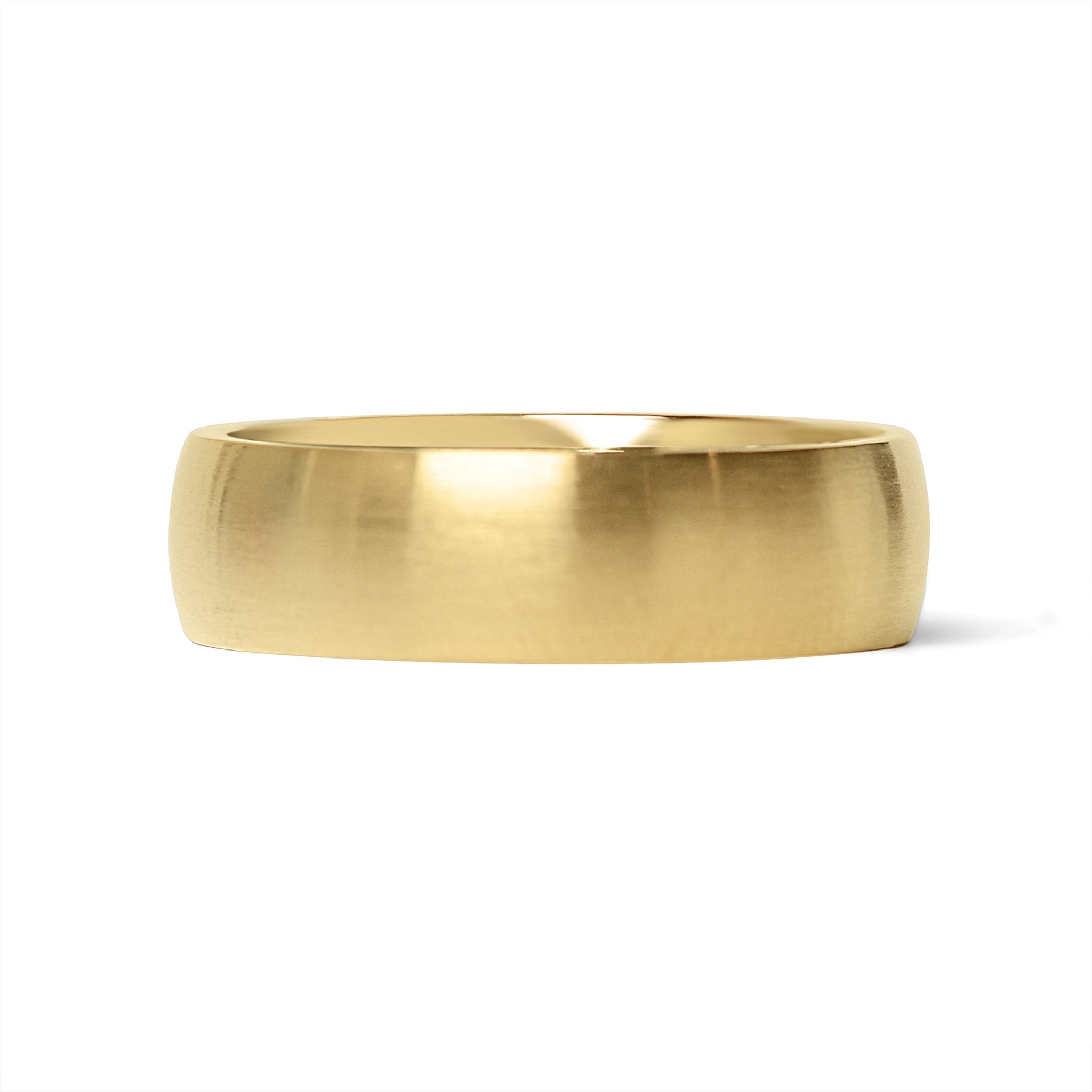 18K Gold PVD Ring – Hypoallergenic Stainless Steel Brushed Matte Band - Rings | Sunflower Soul Boutique