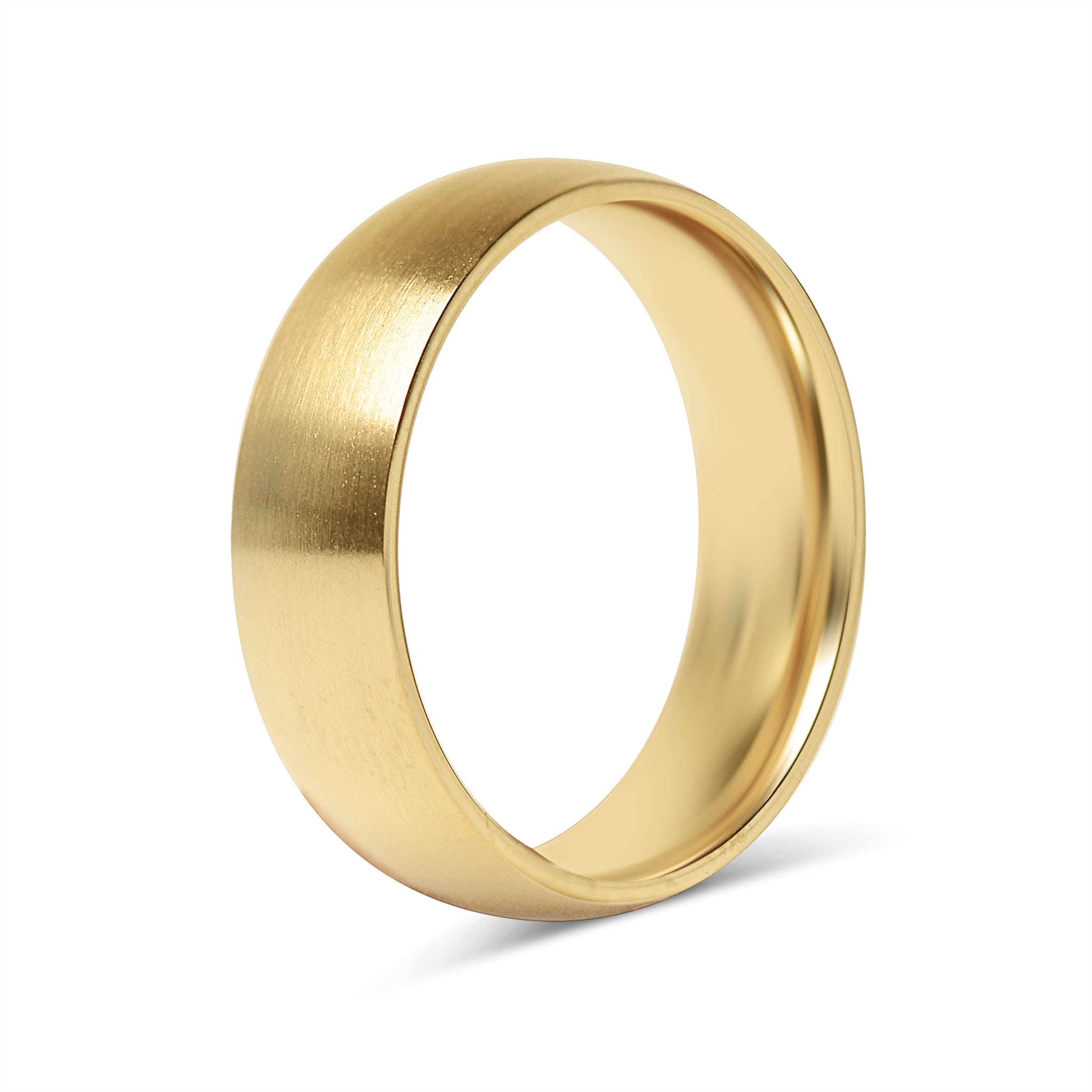 18K Gold PVD Ring – Hypoallergenic Stainless Steel Brushed Matte Band - Rings | Sunflower Soul Boutique