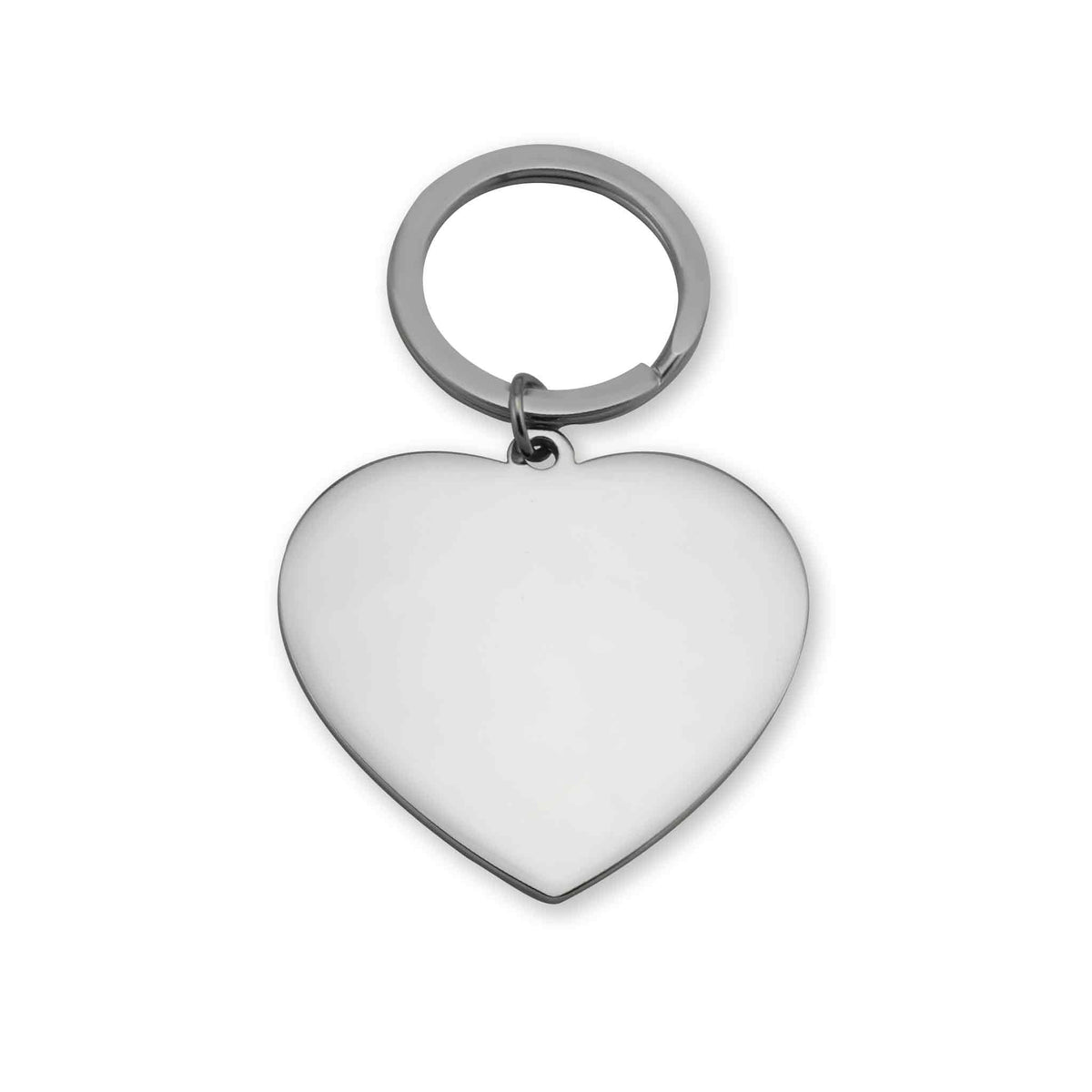 Engravable Heart Stainless Steel Keychain