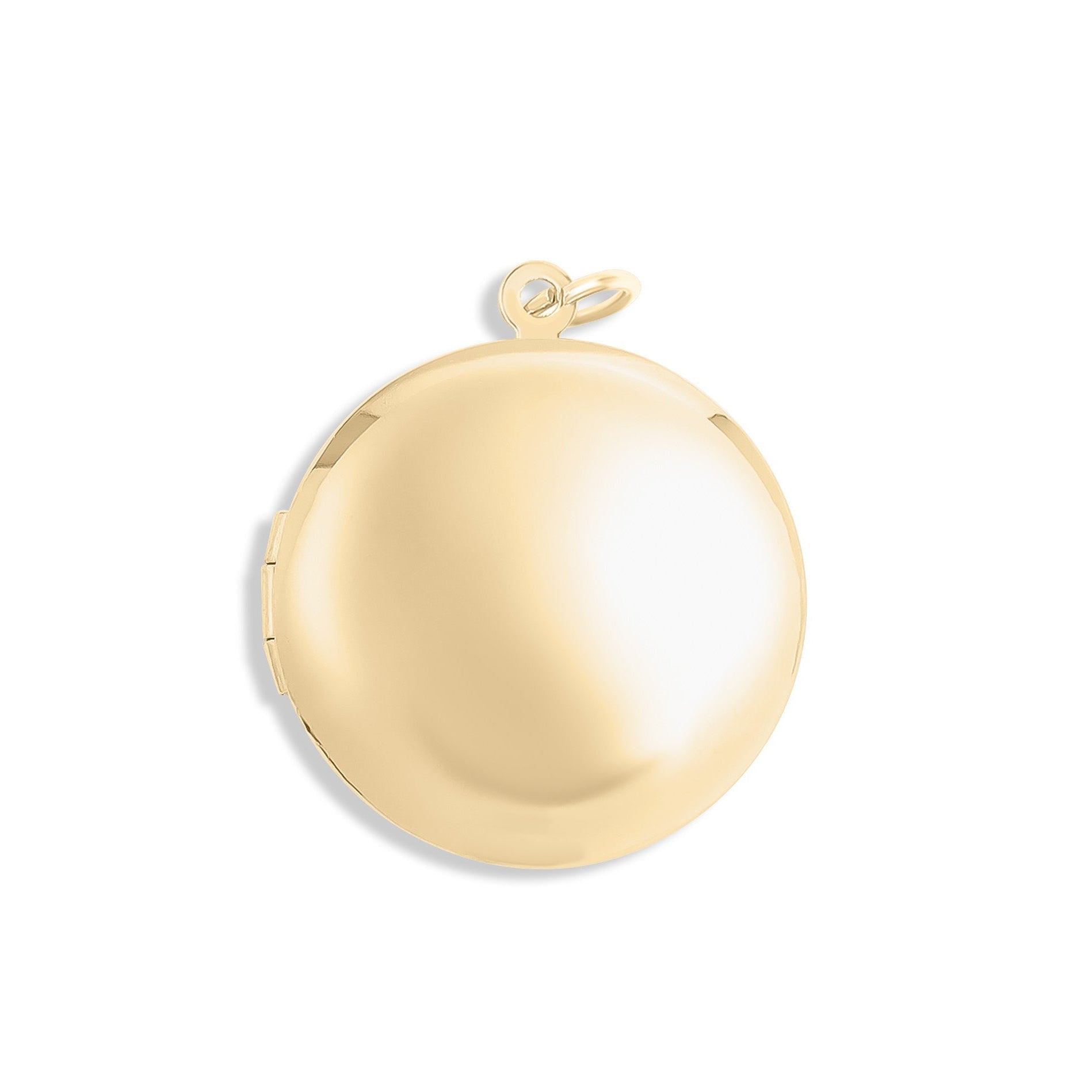 18K Gold Round Locket – Personalized Engraved Photo Pendant | Waterproof Keepsake - charm | Sunflower Soul Boutique
