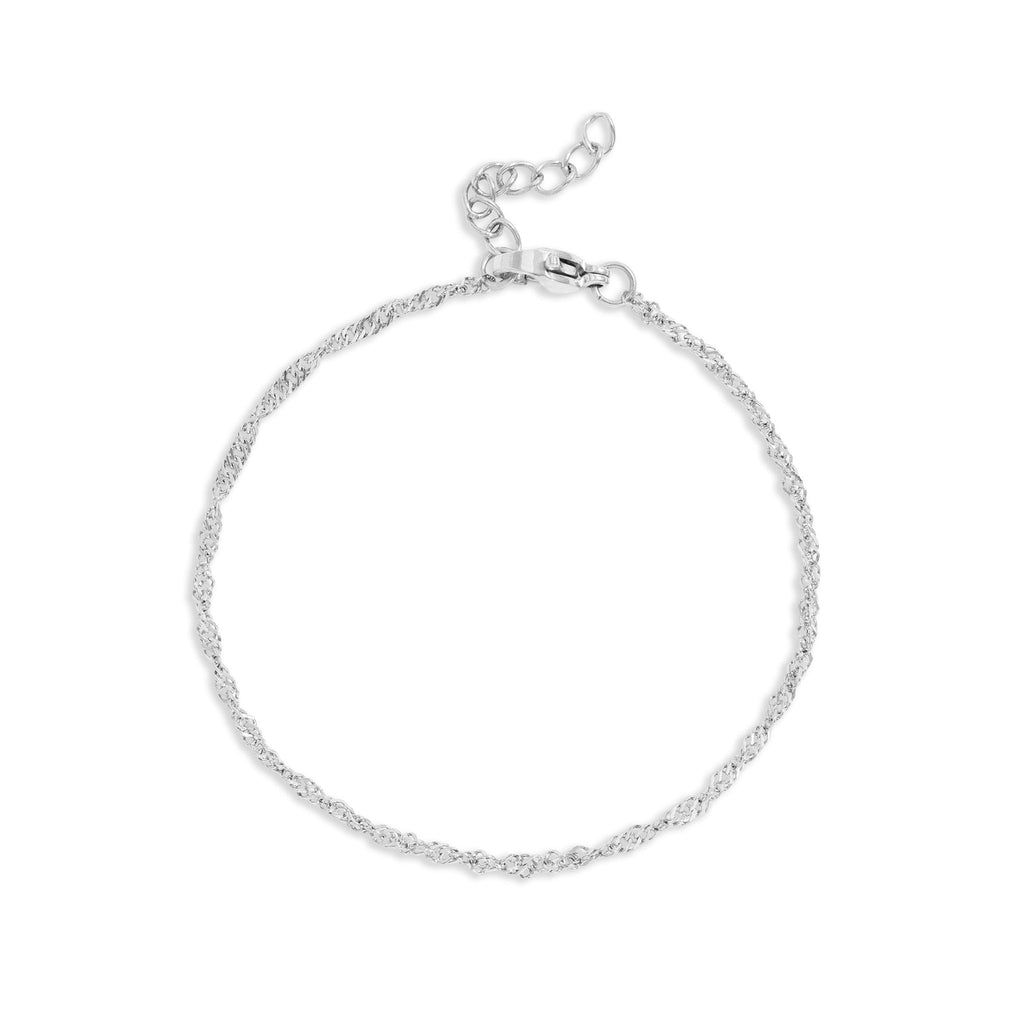 18K Gold Singapore Bracelet – Lightweight Rope Style Chain, Hypoallergenic Jewelry - Bracelets | Sunflower Soul Boutique