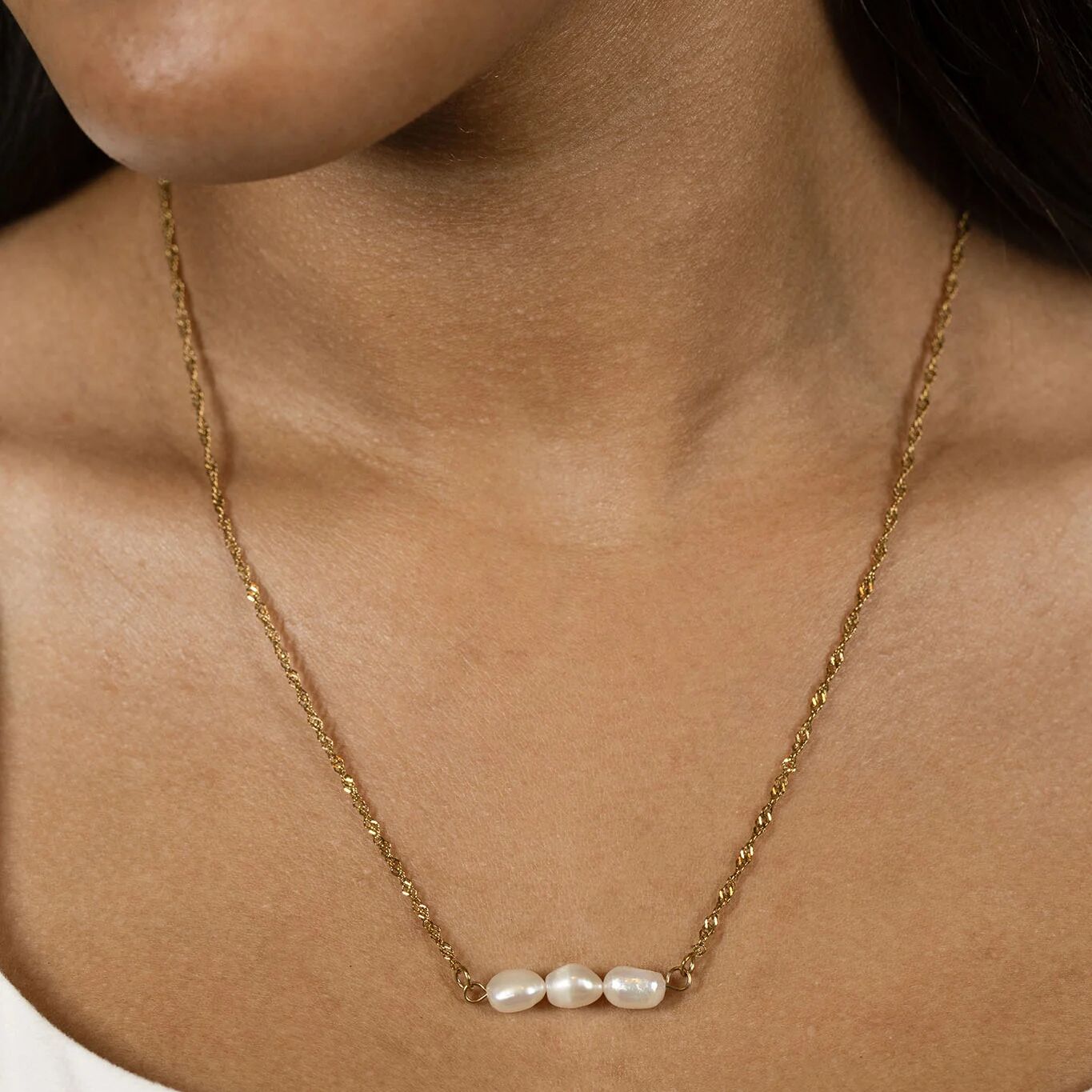 18K Gold Singapore Chain - Tarnish Resistant Stainless Steel Split Necklace - Necklaces | Sunflower Soul Boutique