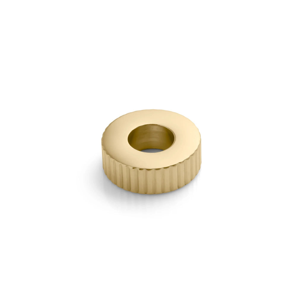 18K Gold Spacer Bead – Fluted Design, Scratch Resistant, Hypoallergenic Spacer - Charms | Sunflower Soul Boutique