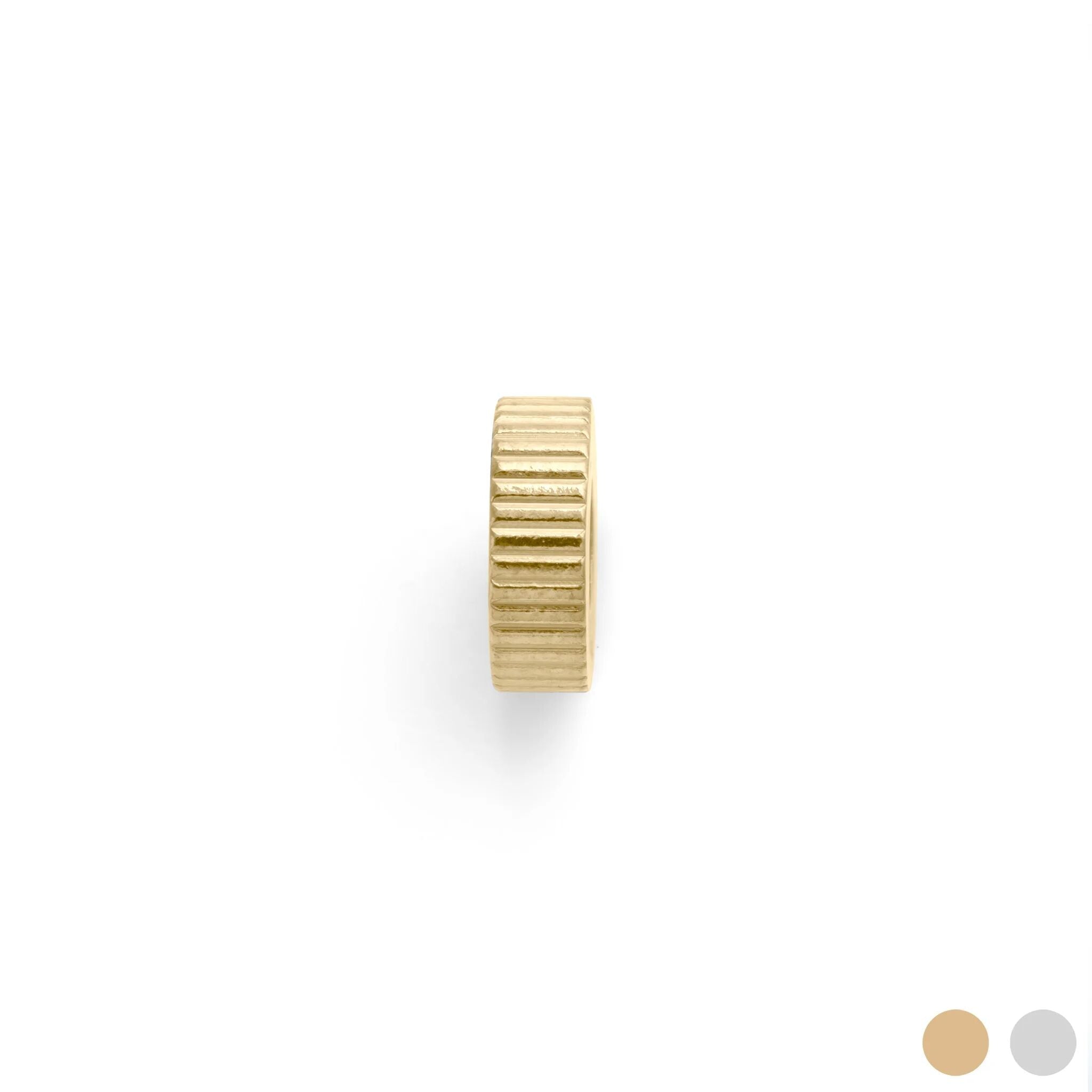 18K Gold Spacer Bead – Fluted Design, Scratch Resistant, Hypoallergenic Spacer - Charms | Sunflower Soul Boutique