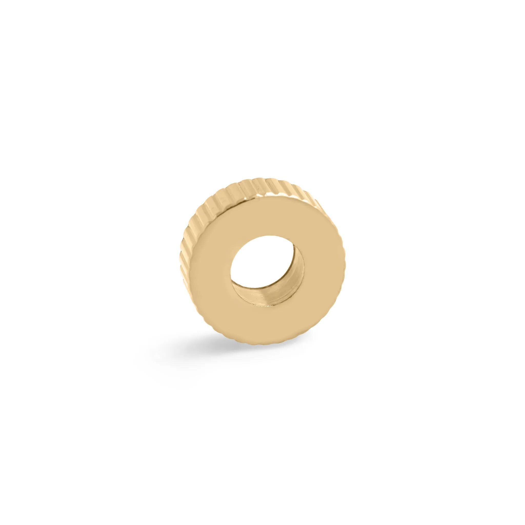 18K Gold Spacer Bead – Fluted Design, Scratch Resistant, Hypoallergenic Spacer - Charms | Sunflower Soul Boutique