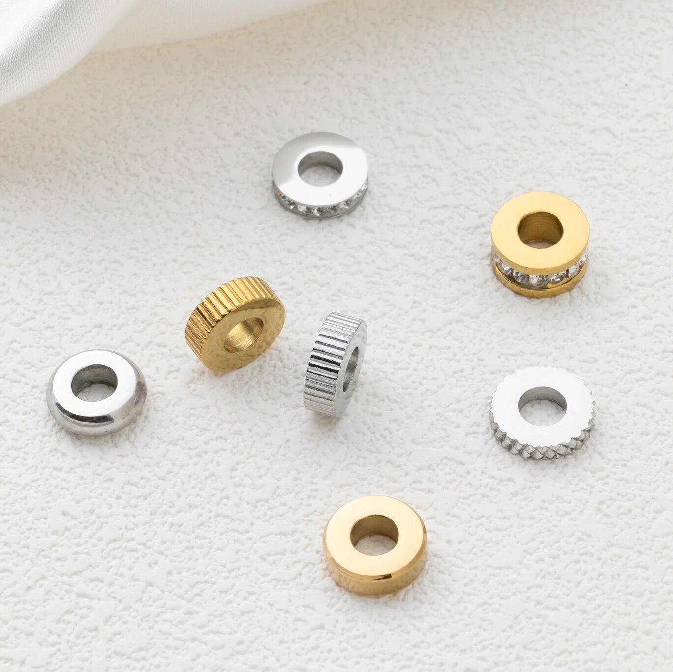 18K Gold Spacer Bead – Fluted Design, Scratch Resistant, Hypoallergenic Spacer - Charms | Sunflower Soul Boutique