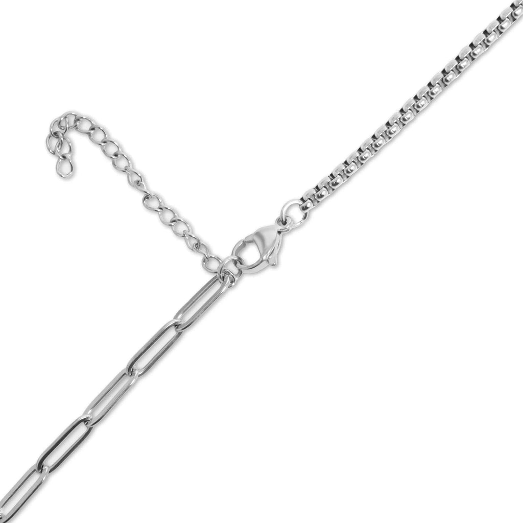 18K Gold Split Chain Necklace – Durable Stainless Steel Stone Charm Holder - Necklaces | Sunflower Soul Boutique