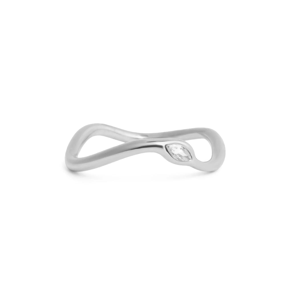 18K Gold Stacking Ring – Durable Stainless Steel | Abstract Stone Accent, Hypoallergenic - Rings | Sunflower Soul Boutique