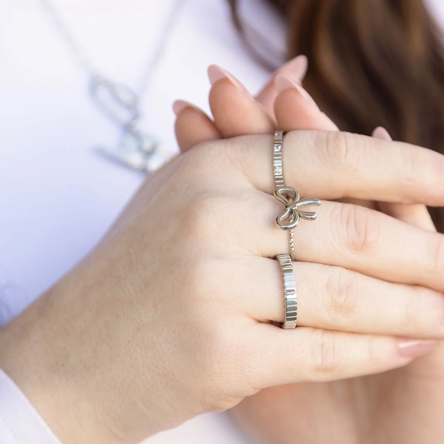 18K Gold Stacking Ring – Fluted Stainless Steel Textured Band Scratch Resistant - Rings | Sunflower Soul Boutique