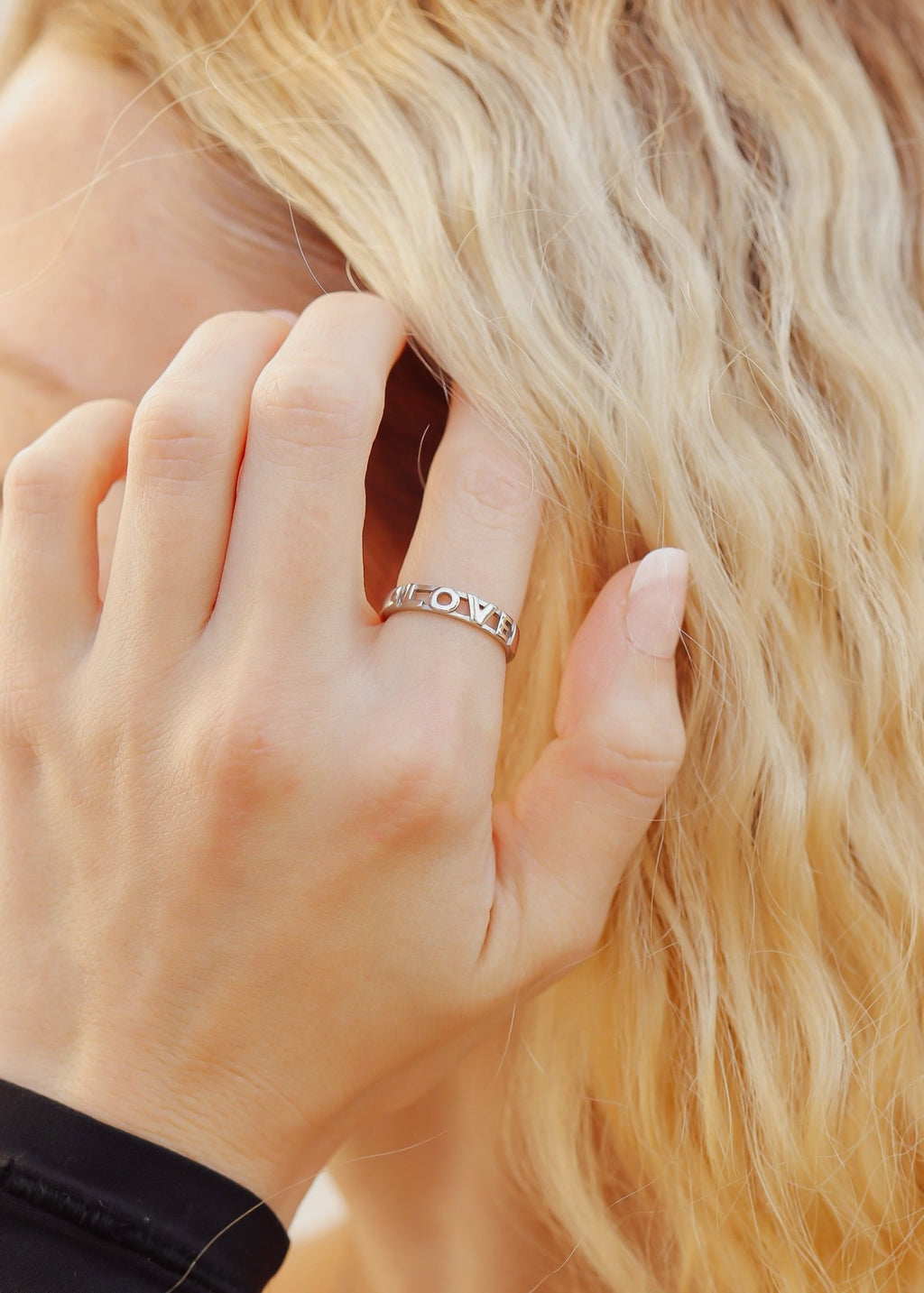 18K Gold Stacking Ring – Scratch Resistant Stainless Steel Love Symbol Jewelry - Ring | Sunflower Soul Boutique