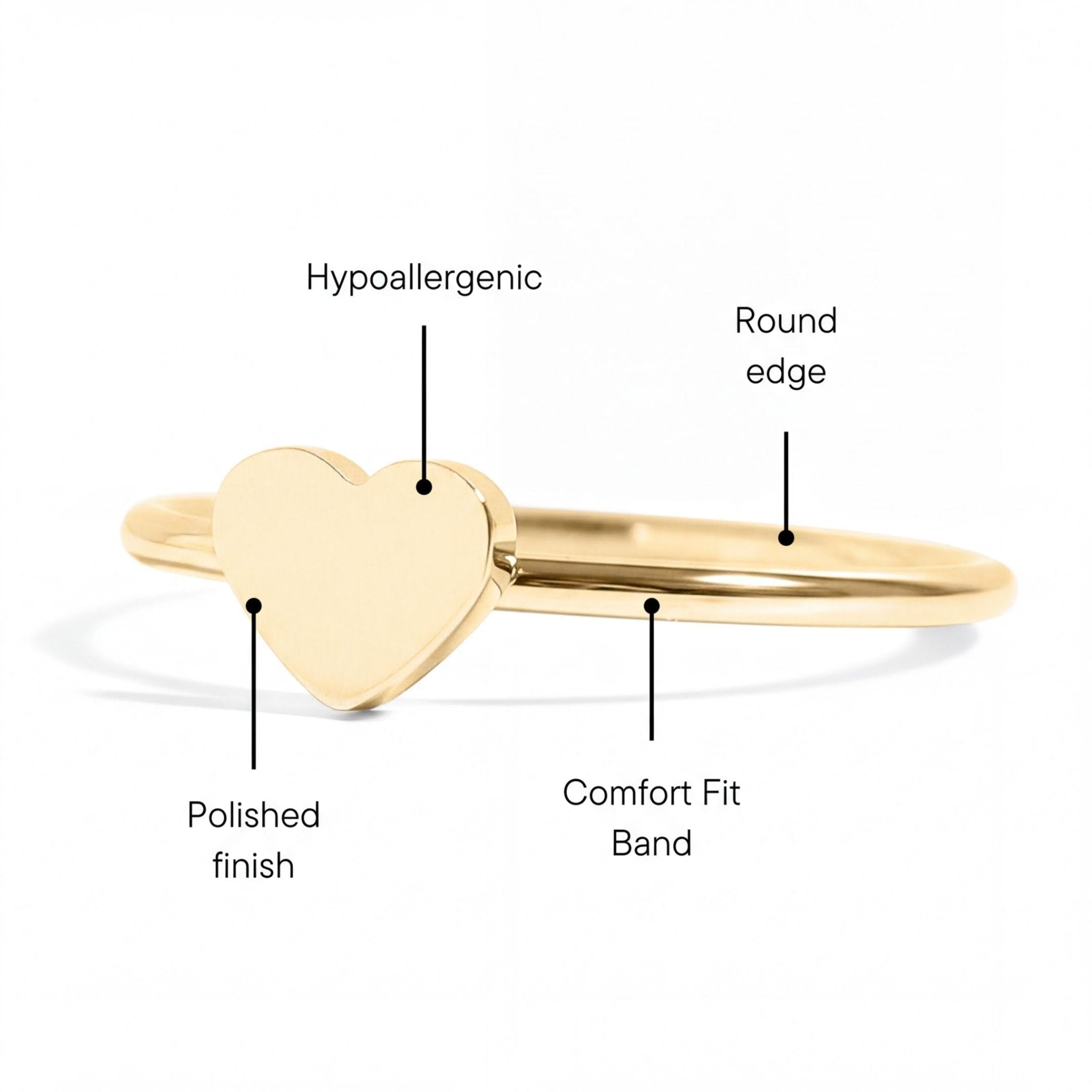18k Gold Stacking Rings – Symbol Stackable Bands | PVD Coated Stainless Steel - Ring | Sunflower Soul Boutique