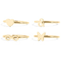 18k Gold Stacking Rings – Symbol Stackable Bands | PVD Coated Stainless Steel - Ring | Sunflower Soul Boutique