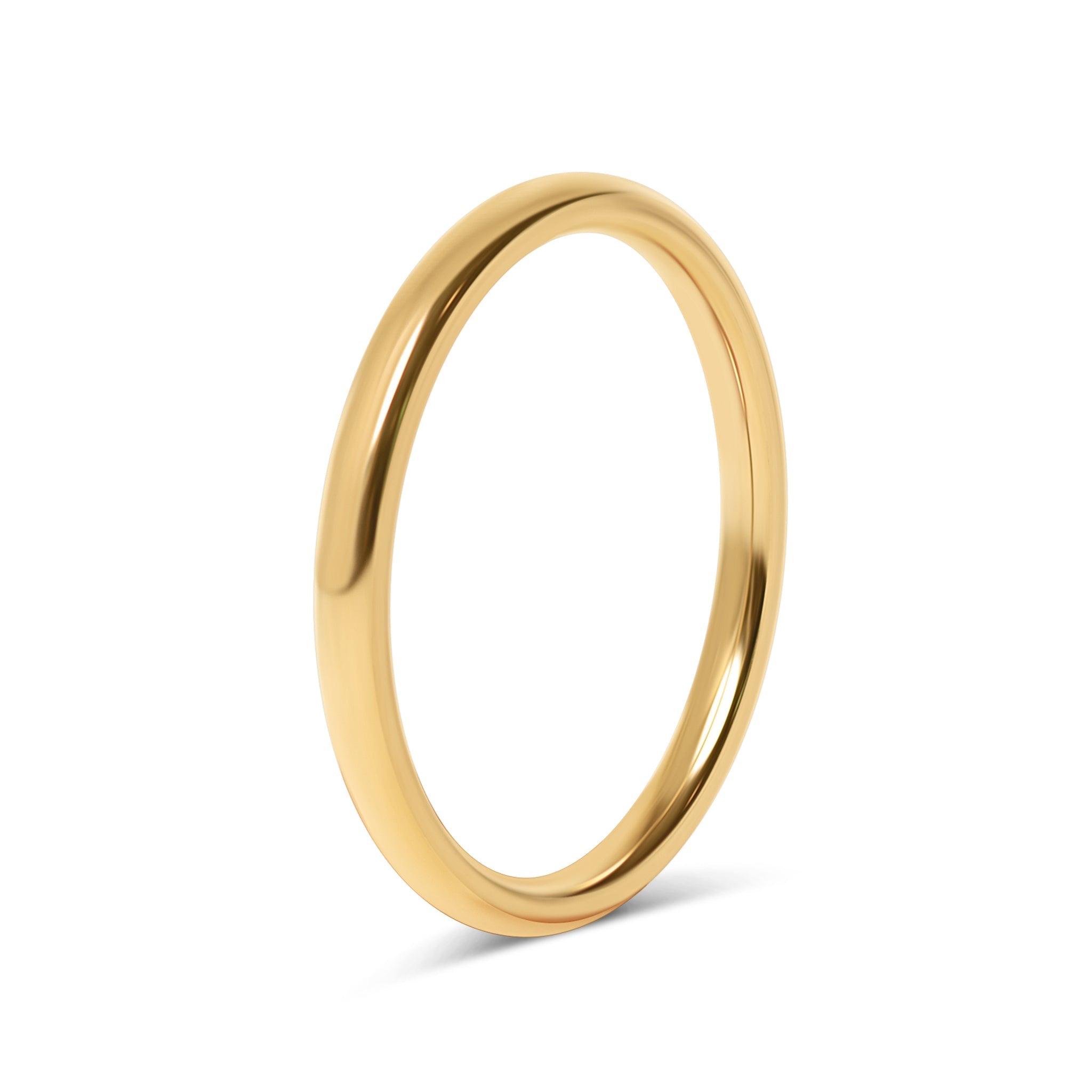 18K Gold Stainless Ring – Polished Gold Band | Scratch Resistant Hypoallergenic Jewelry - Ring | Sunflower Soul Boutique