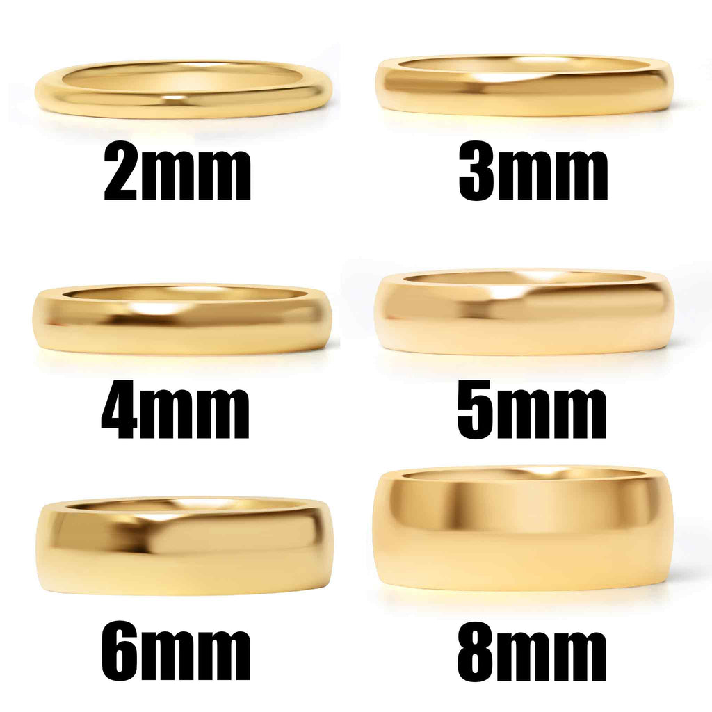 18K Gold Stainless Ring – Polished Gold Band | Scratch Resistant Hypoallergenic Jewelry - Ring | Sunflower Soul Boutique