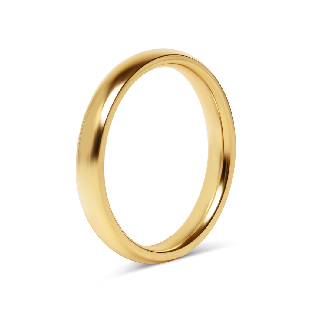 18K Gold Stainless Ring – Polished Gold Band | Scratch Resistant Hypoallergenic Jewelry - Ring | Sunflower Soul Boutique