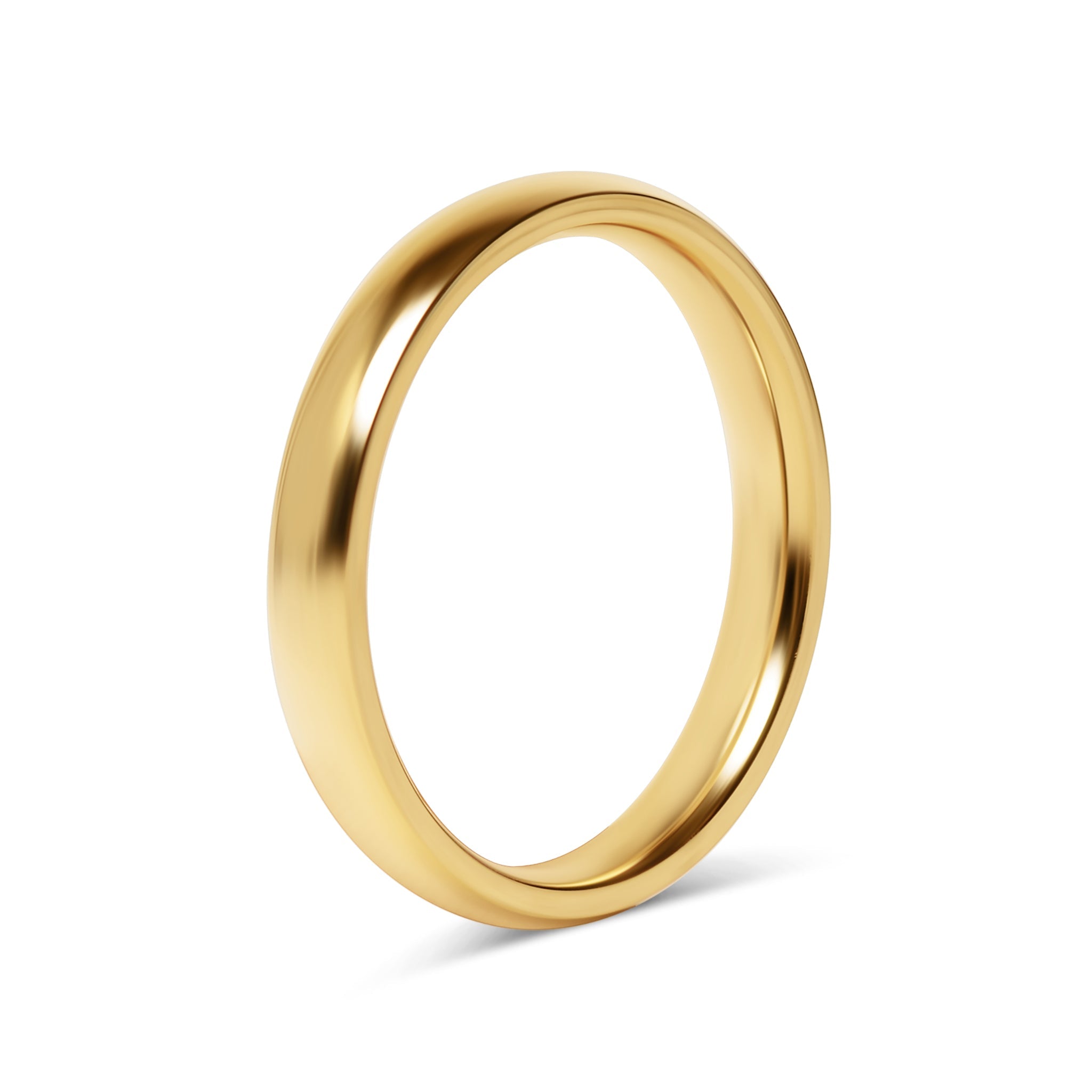 18K Gold Stainless Ring – Polished Gold Band | Scratch Resistant Hypoallergenic Jewelry - Ring | Sunflower Soul Boutique
