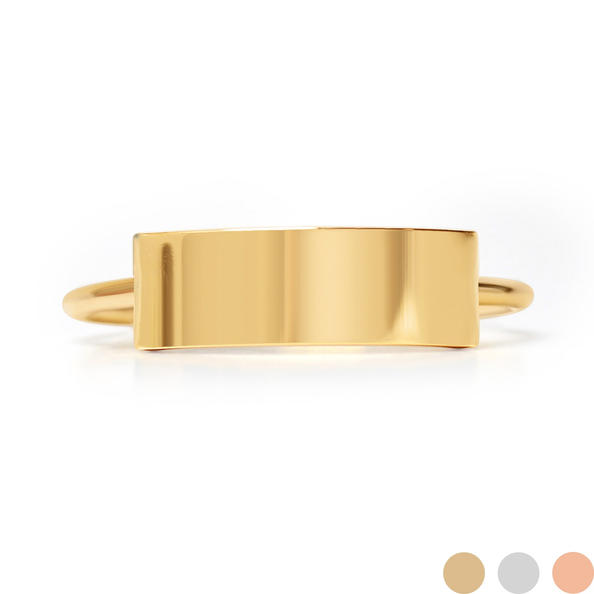 18K Gold Stamping Ring – Engraving Blank Stainless Steel Band, Hypoallergenic Jewelry - Rings | Sunflower Soul Boutique