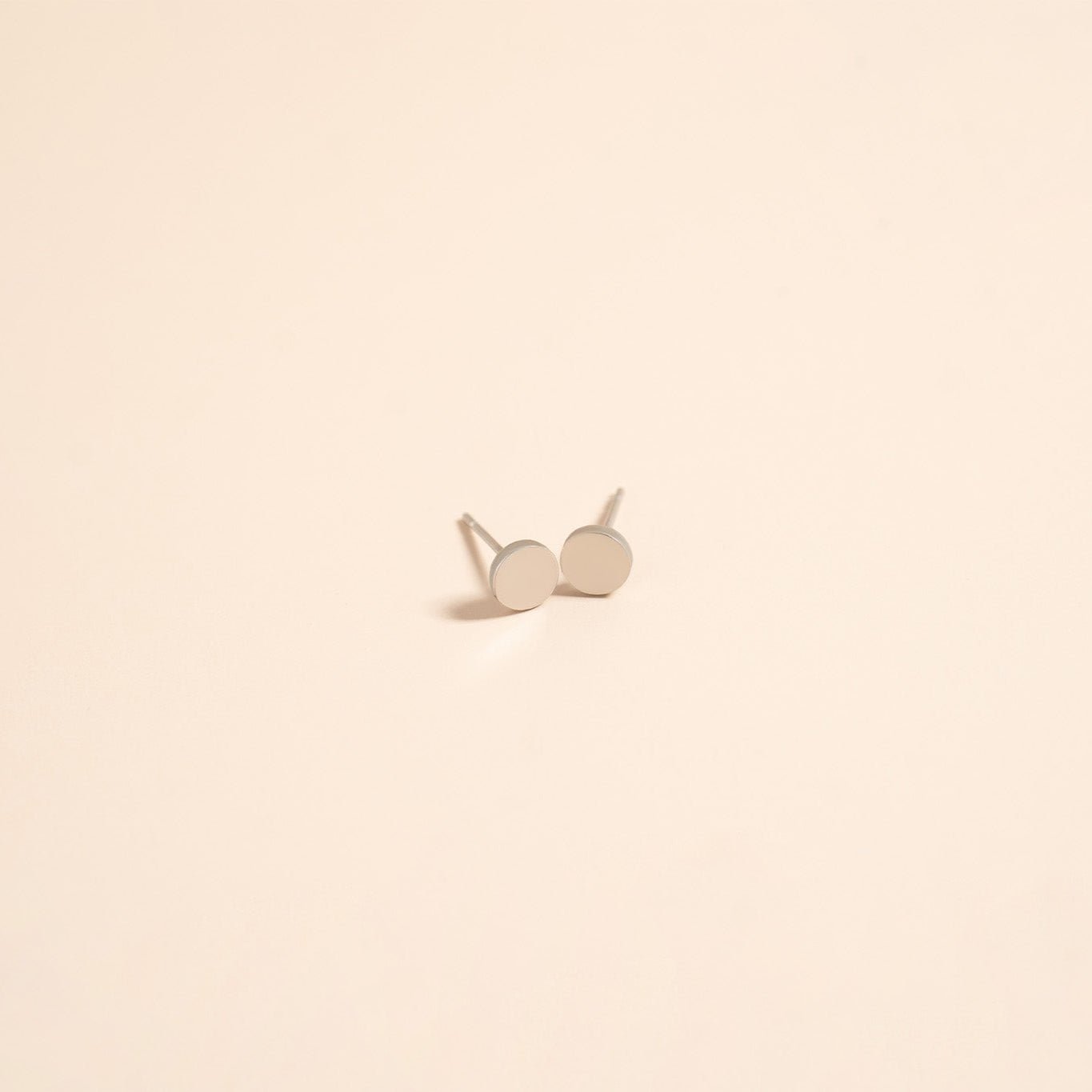 18K Gold Stud Earrings – Classic Round Stainless Steel Hypoallergenic Design - Earring | Sunflower Soul Boutique