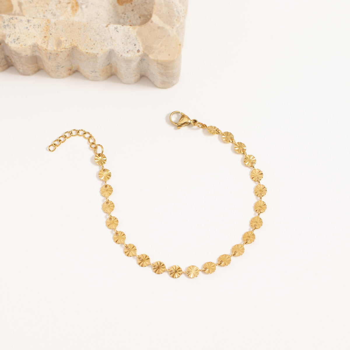 18K Gold Sunburst Bracelet – Hypoallergenic Stainless Steel Chain Jewelry - Bracelets | Sunflower Soul Boutique