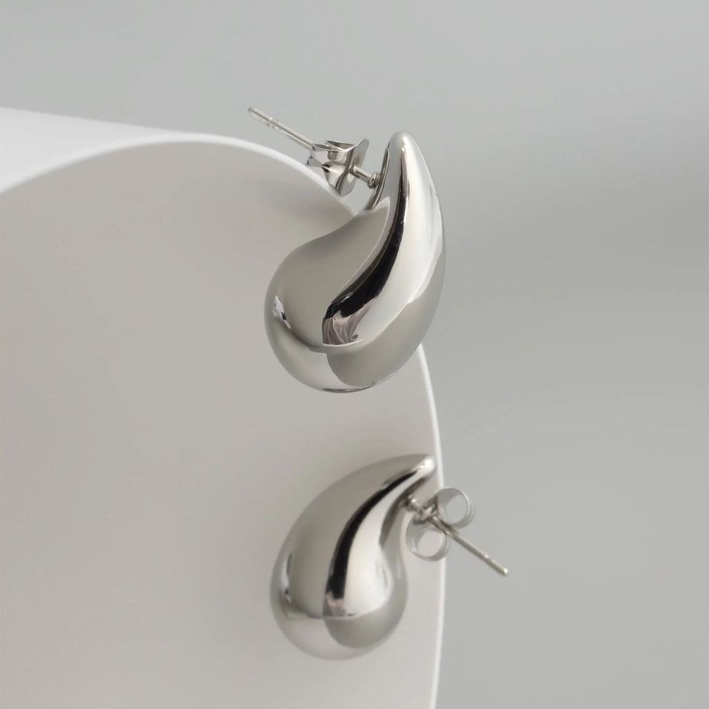 18K Gold Teardrop Earrings – Tarnish Resistant Stainless Steel Studs, Giftable Jewelry - Earrings | Sunflower Soul Boutique