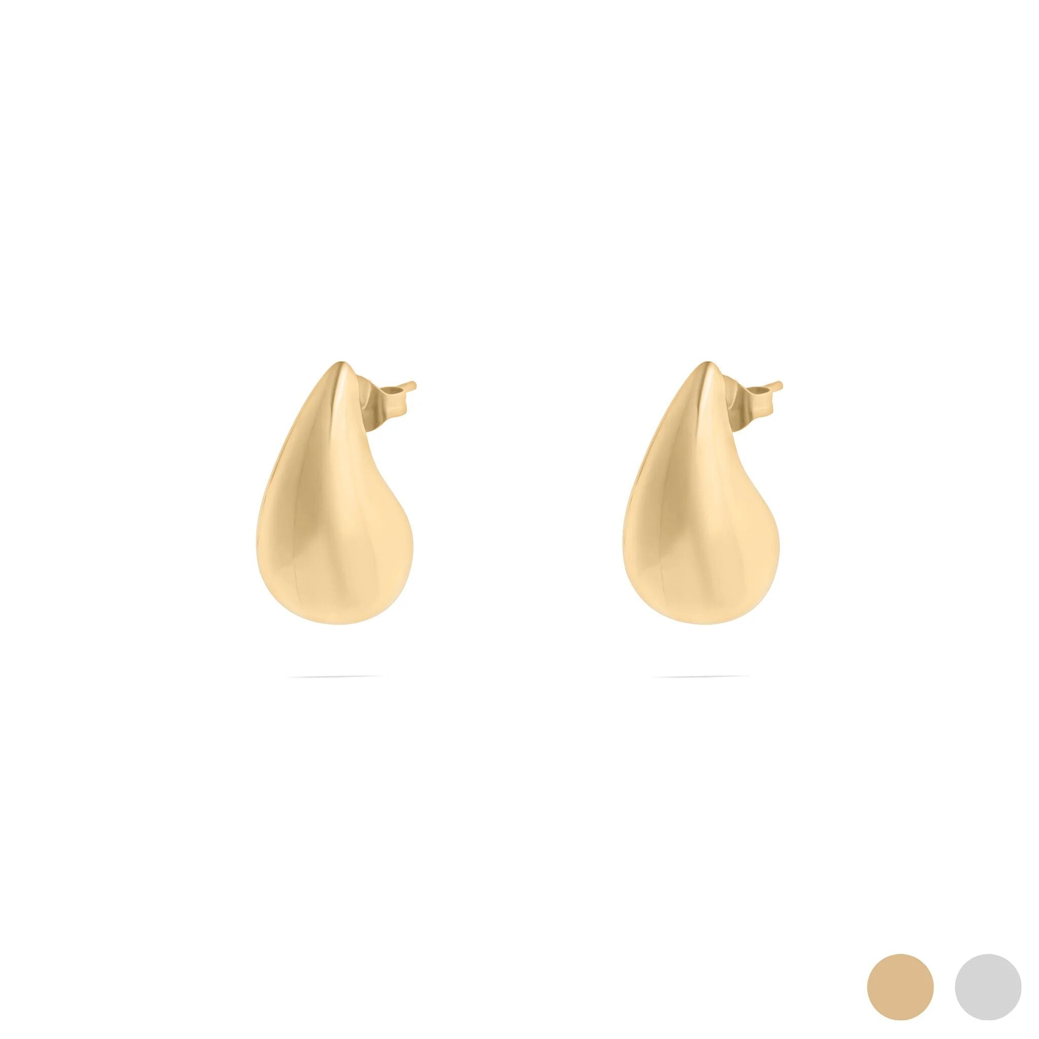 18K Gold Teardrop Earrings – Tarnish Resistant Stainless Steel Studs, Giftable Jewelry - Earrings | Sunflower Soul Boutique