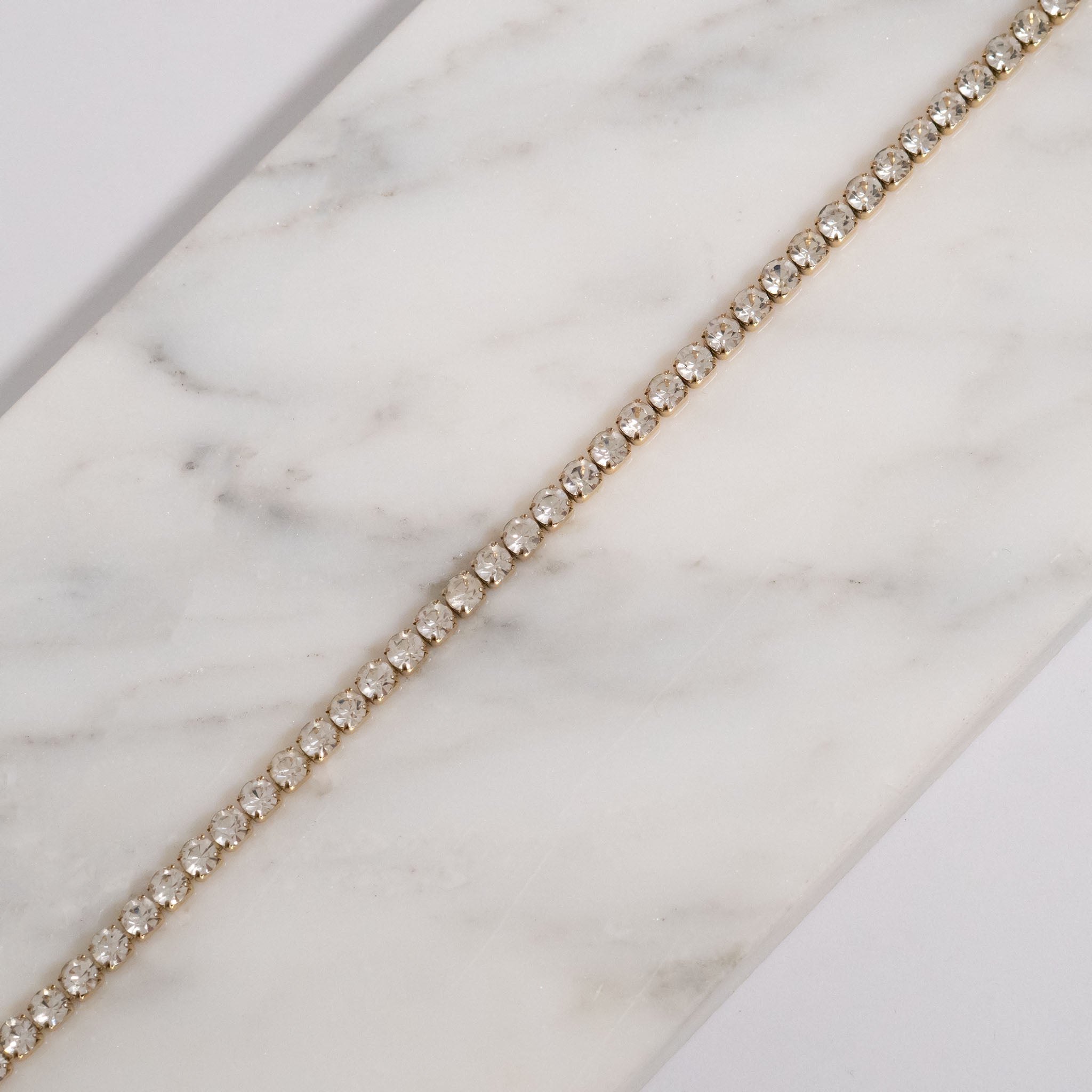 18K Gold Tennis Bracelet – Sparkling CZ Stone, Hypoallergenic & Scratch Resistant - Bracelets | Sunflower Soul Boutique