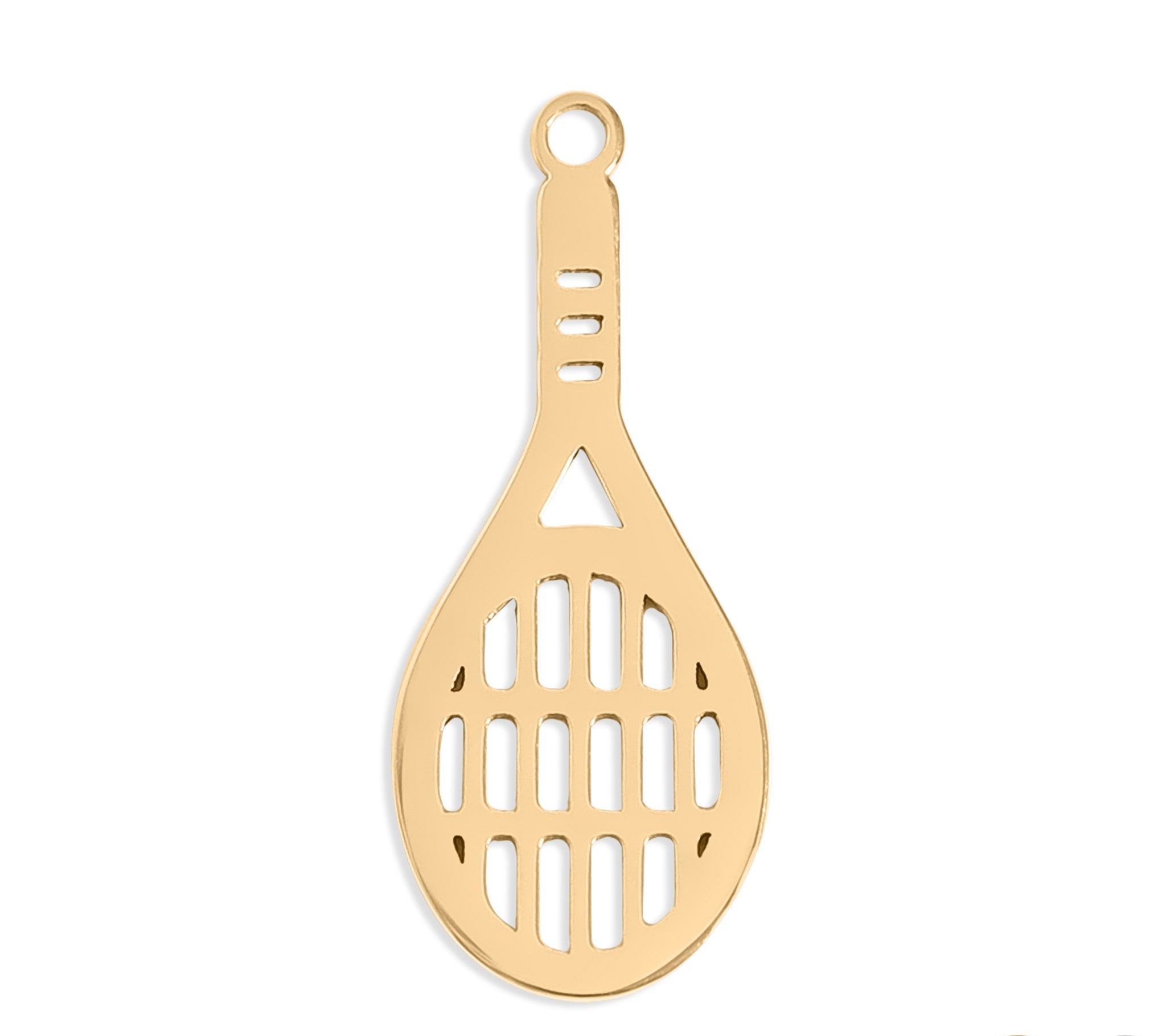 18K Gold Tennis Charm – Waterproof Stainless Steel Sports Jewelry Pendant - charm | Sunflower Soul Boutique