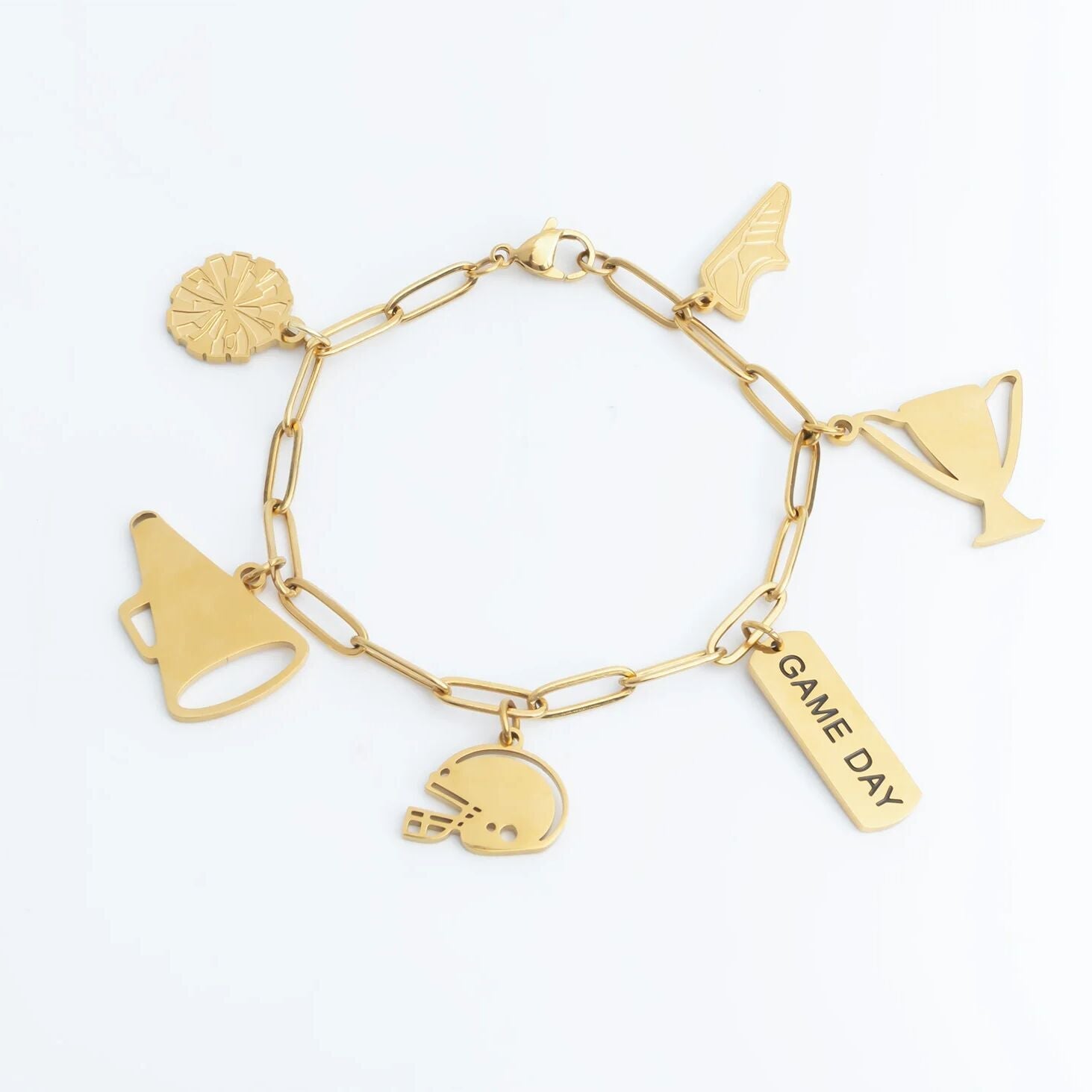 18K Gold Trophy Charm – Lightweight Stainless Steel Jewelry Pendant Gift - Charms | Sunflower Soul Boutique