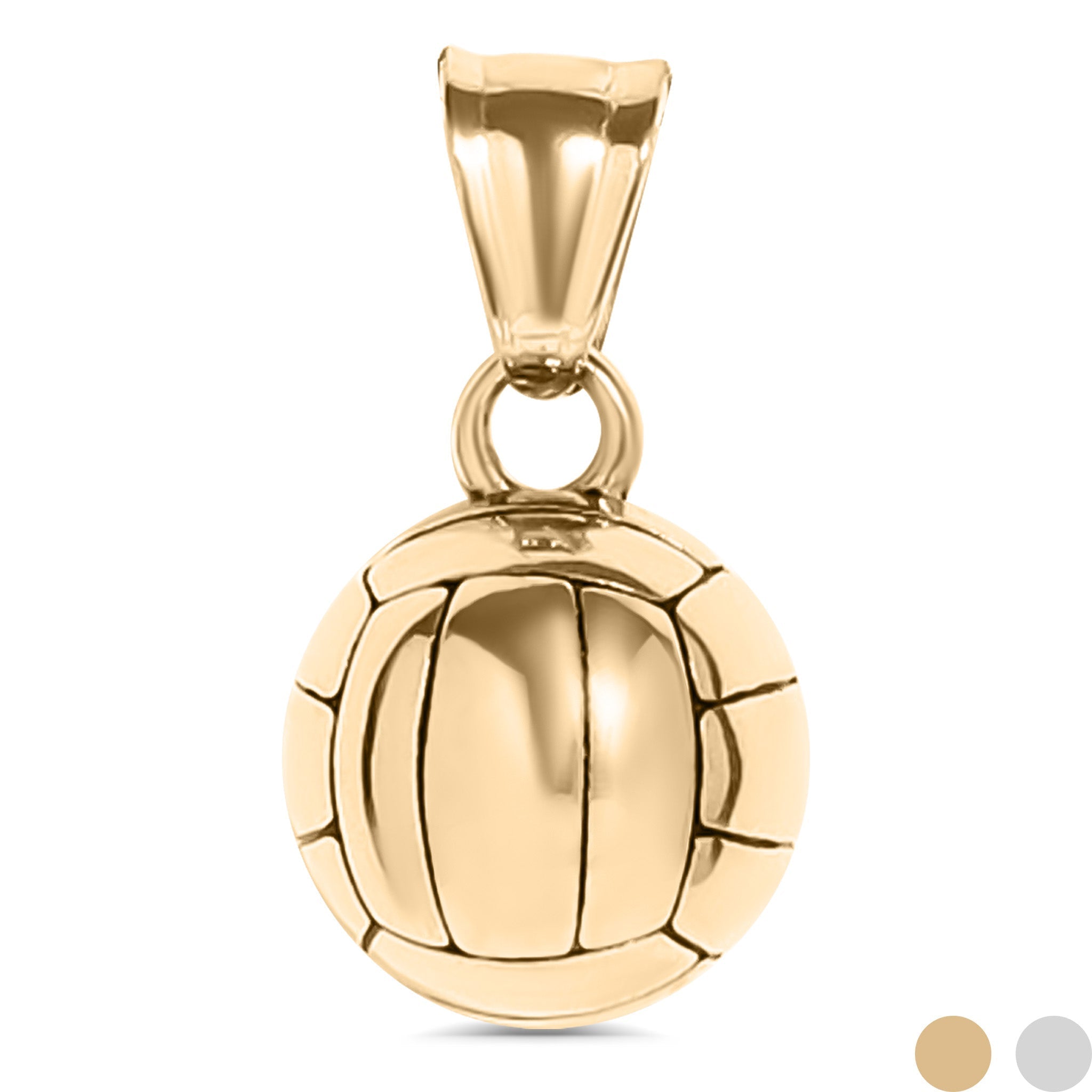 18K Gold Volleyball Charm – Durable 3D Stainless Steel Pendant with PVD Plating - Charms | Sunflower Soul Boutique