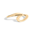 18K Gold Wave Ring – Durable 316L Surgical Steel Gold PVD Coated Band - Ring | Sunflower Soul Boutique